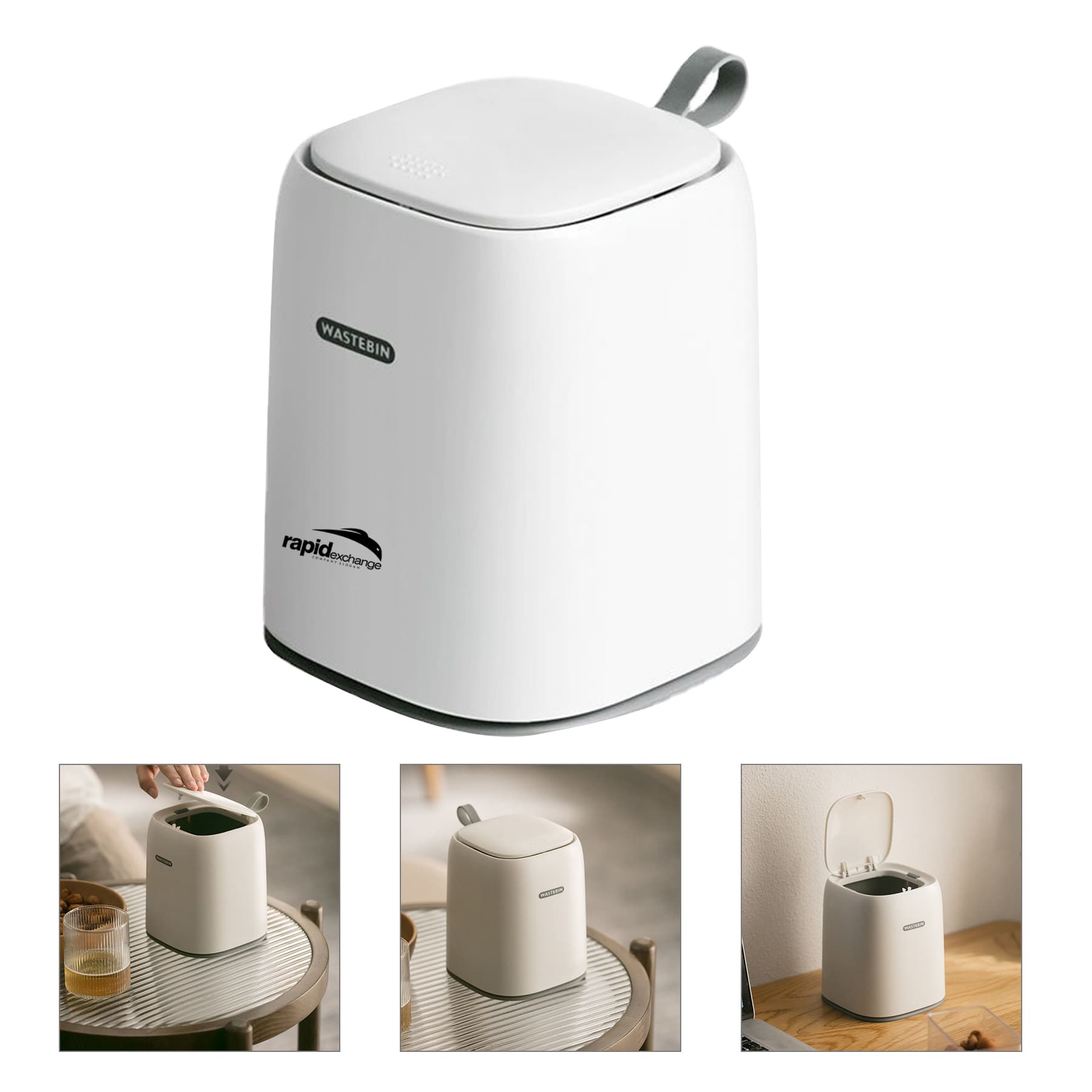 Mini Desktop Trash Can with Lid
