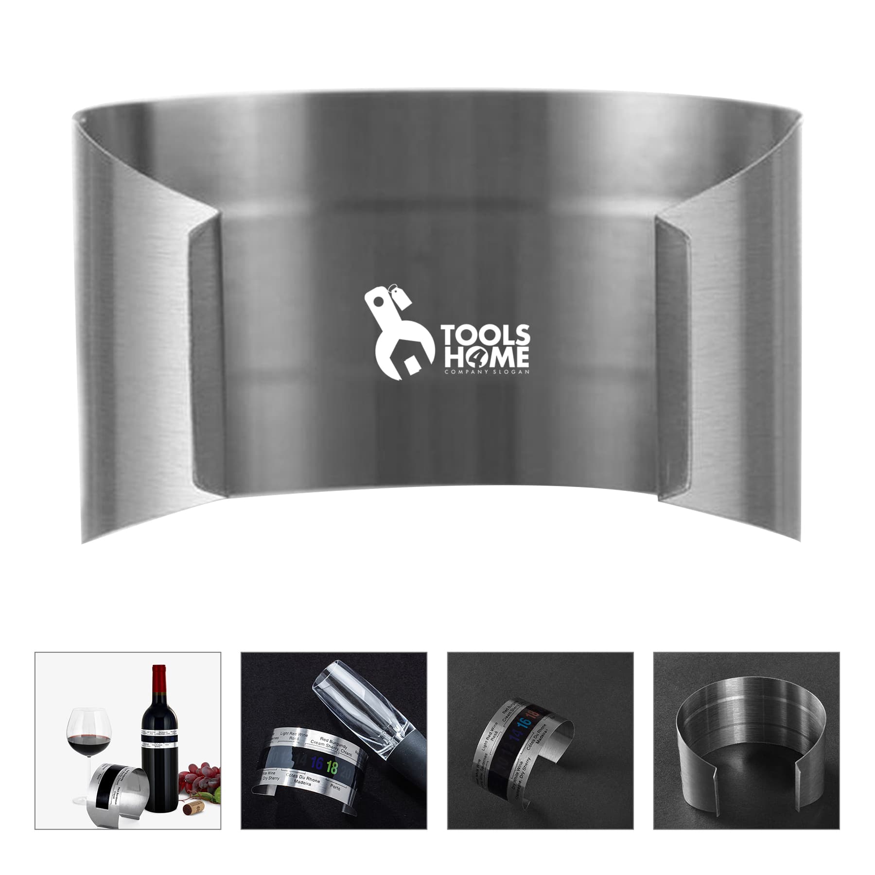 Stainless Steel Wine Temperature Bracelet Thermometer