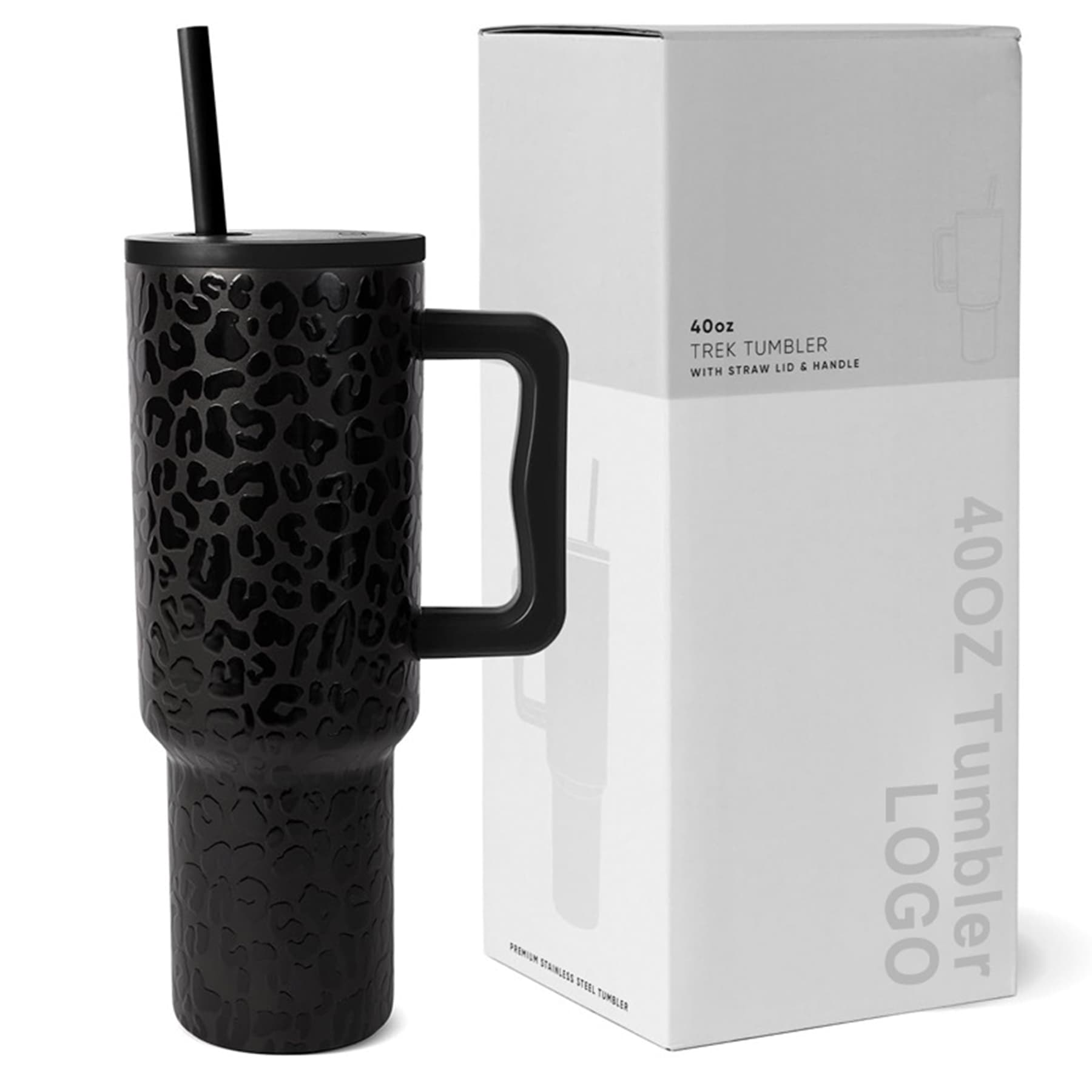 40 oz Insulated Tumbler with Handle and Straw Lid Trek Series