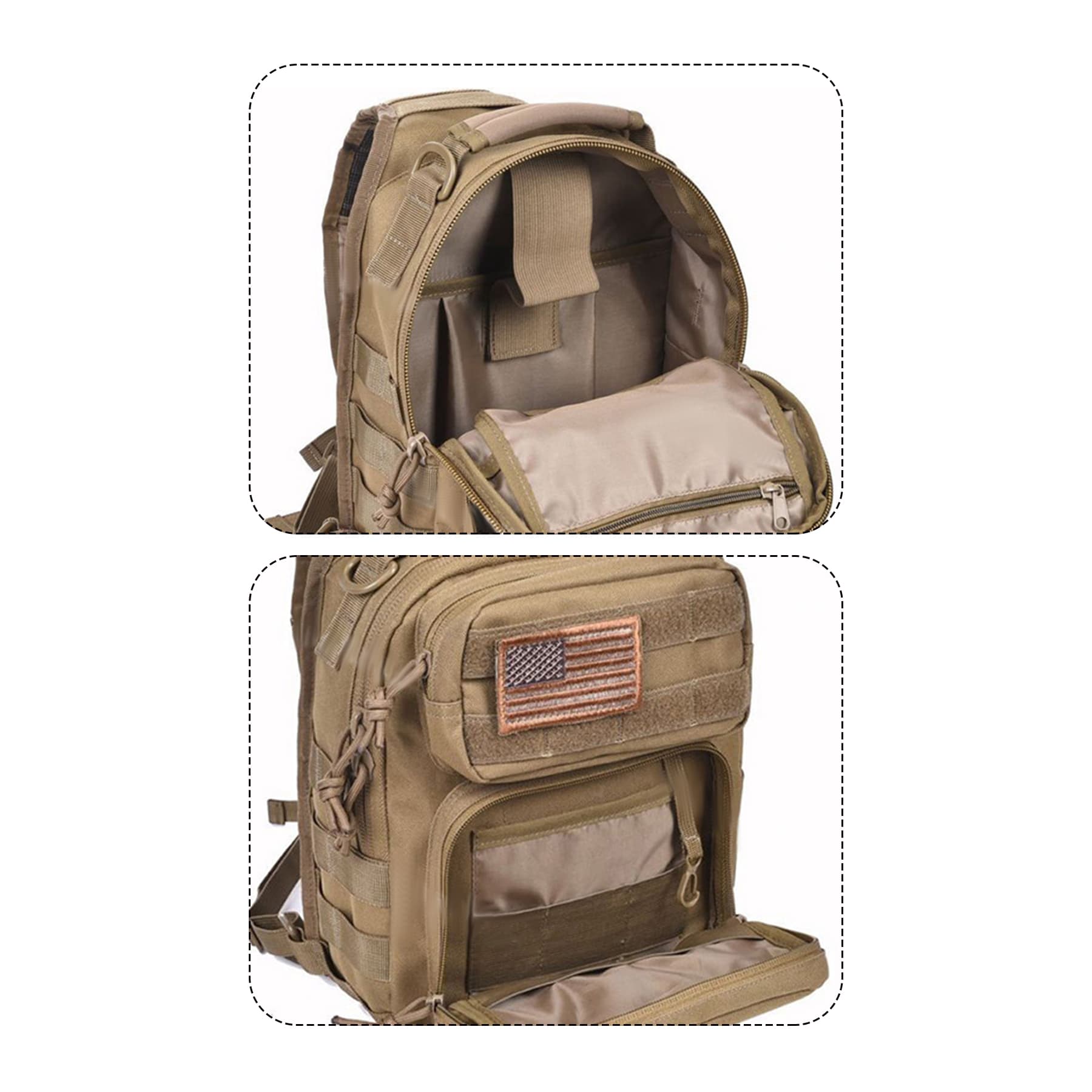 Military Rover Shoulder Sling Backpack