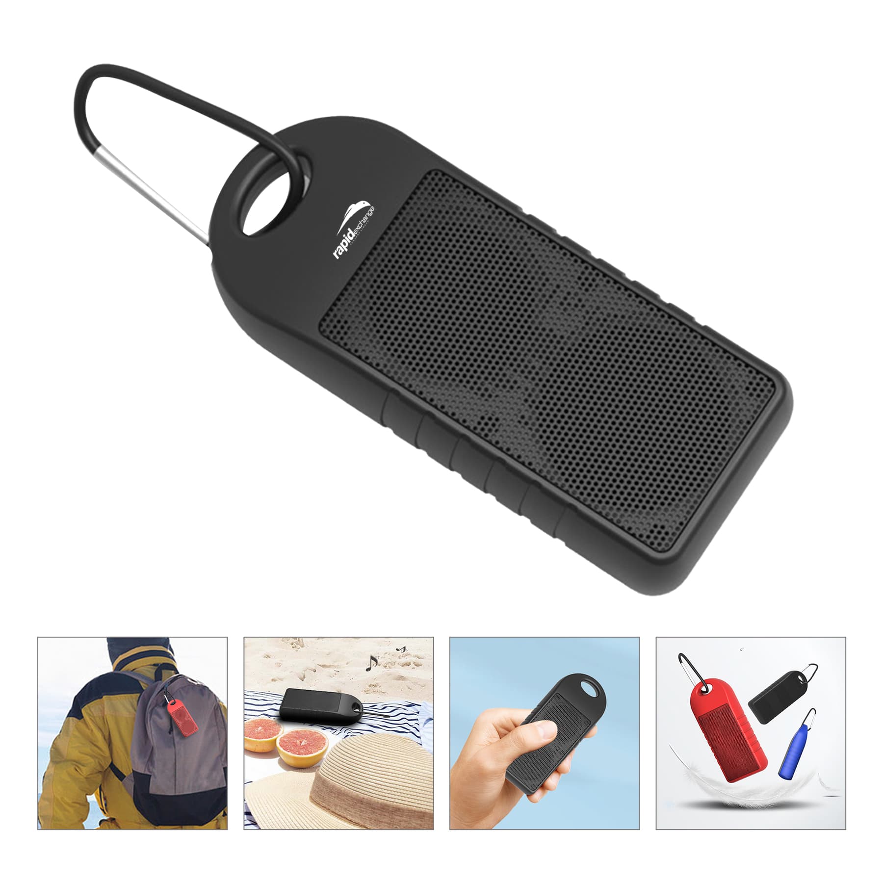 Personalized IPX4 waterproof Outdoor Speaker with Carabiner