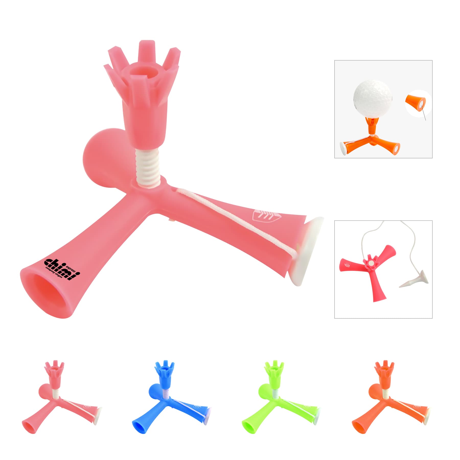 Flexible Tripod Colorful Rubber Golf Tee