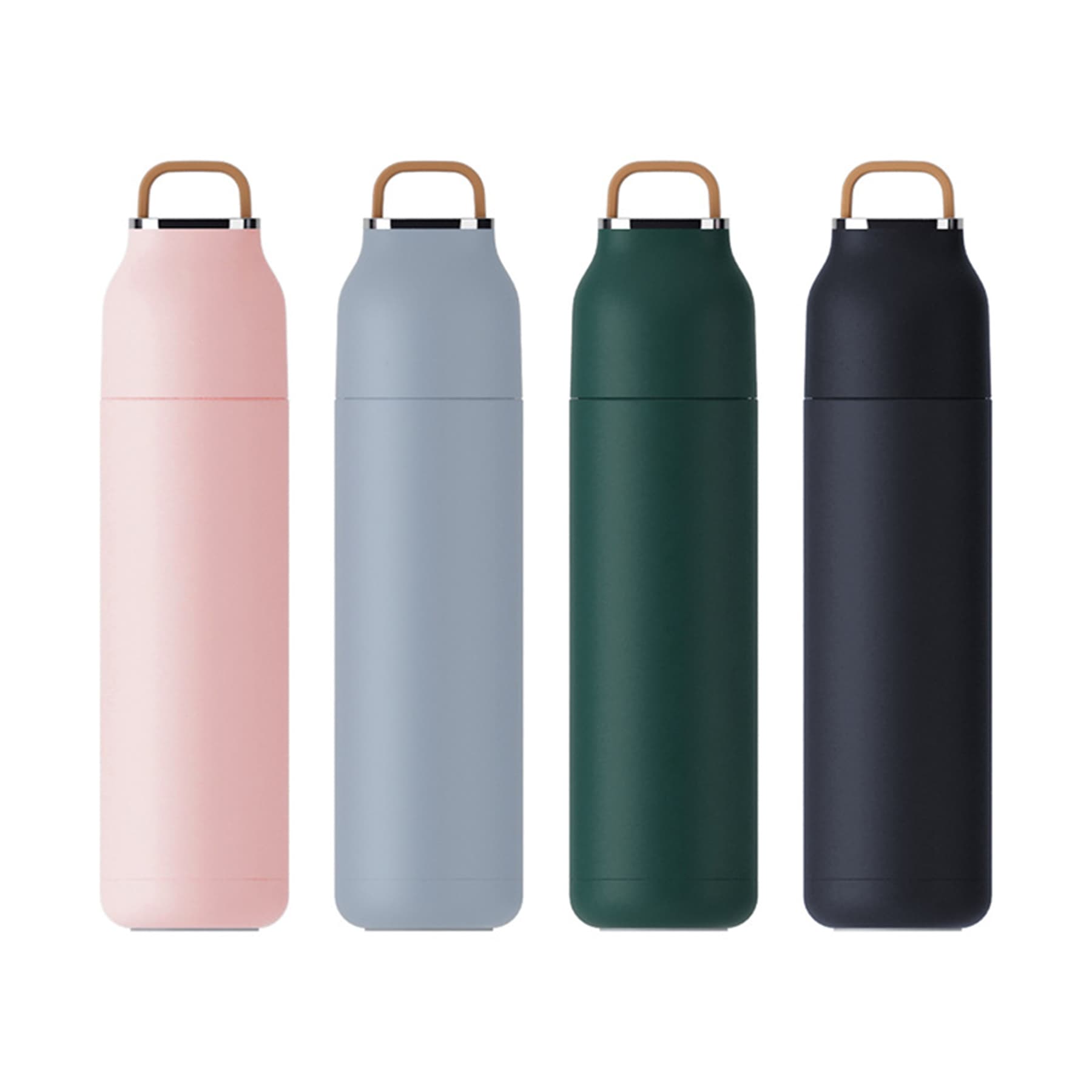 Stainless Steel Vacuum Insulated Water Bottle With Handle Lid 500ml