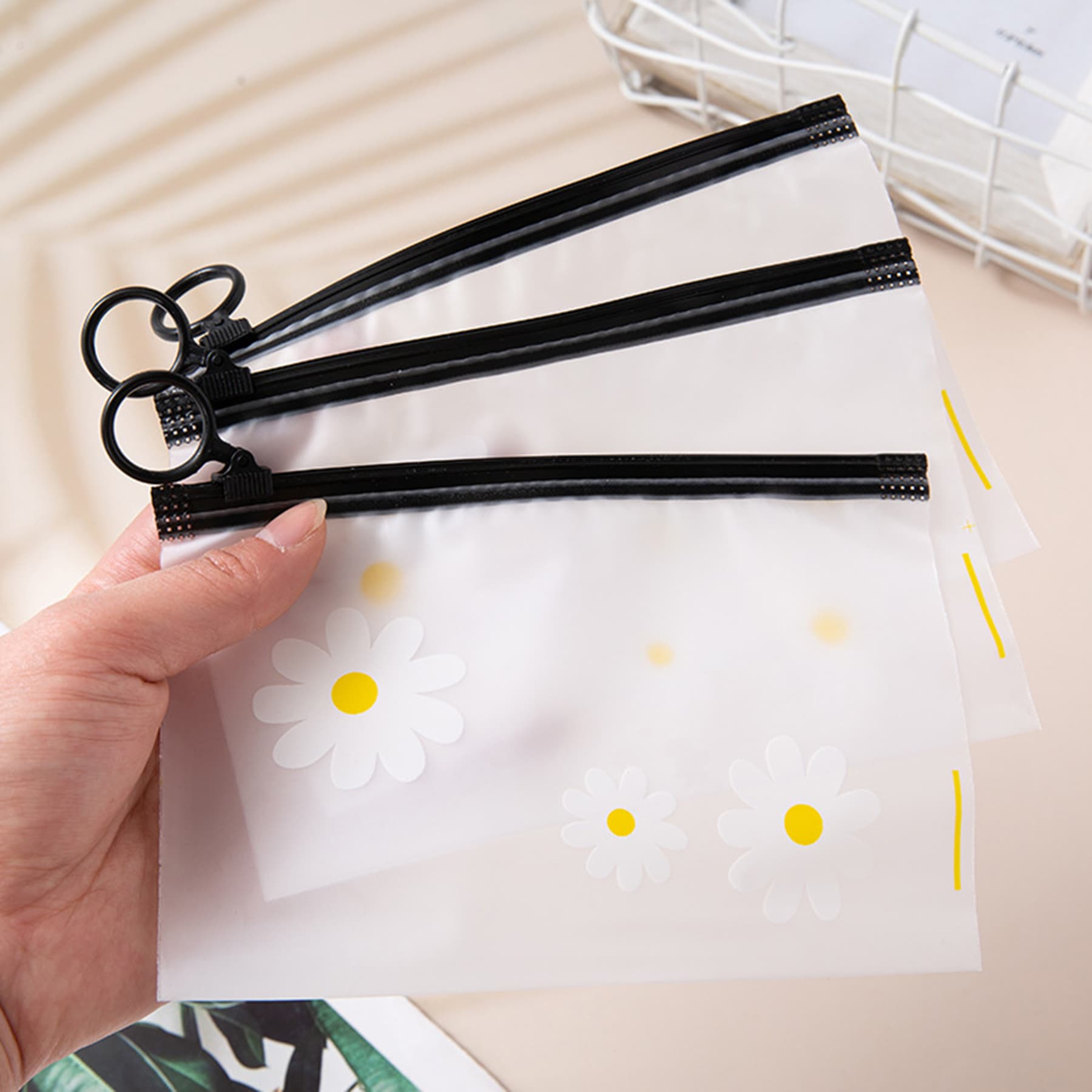 Foldable PVC Packaging Bag with Clip Zipper