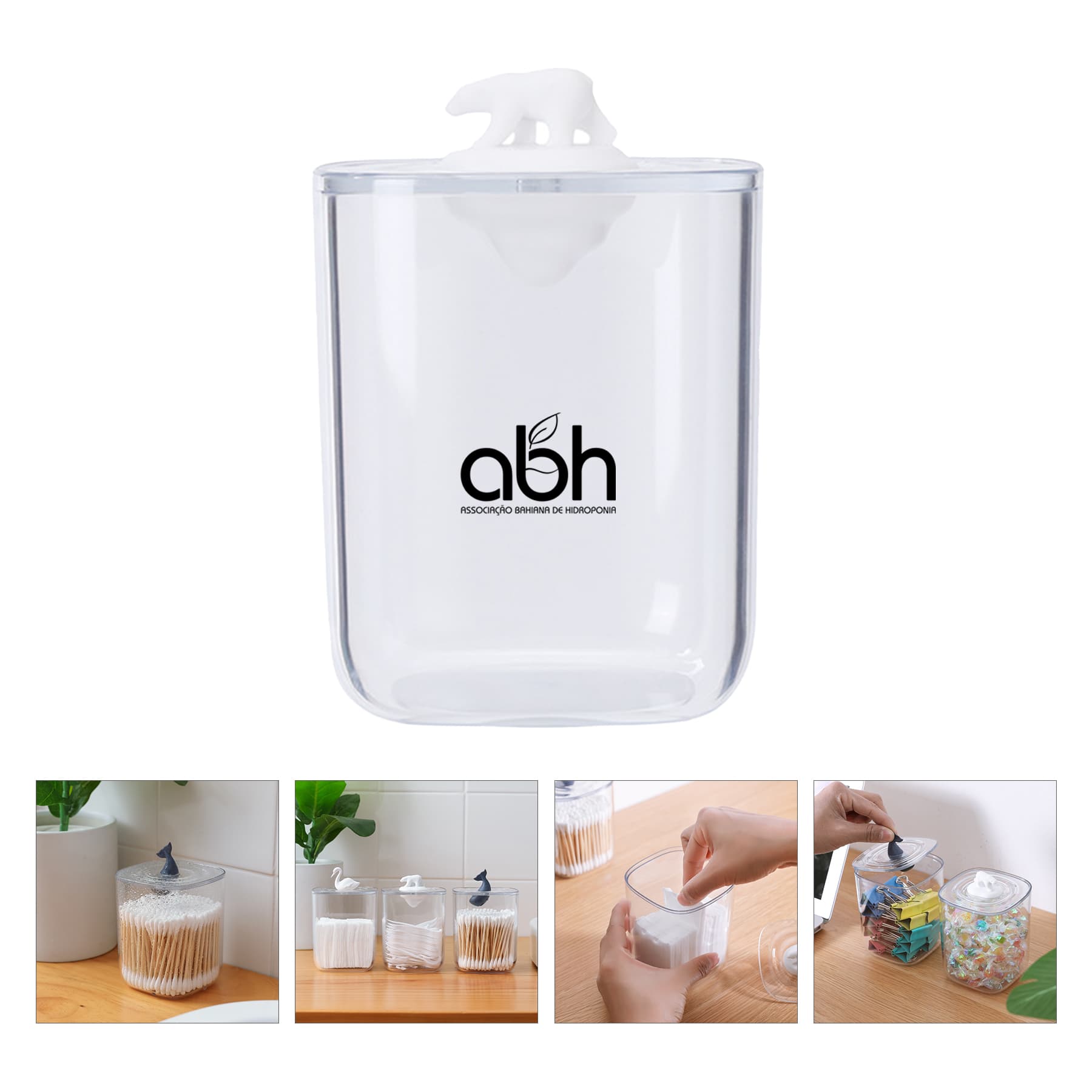 Clear Makeup Holder with Lid