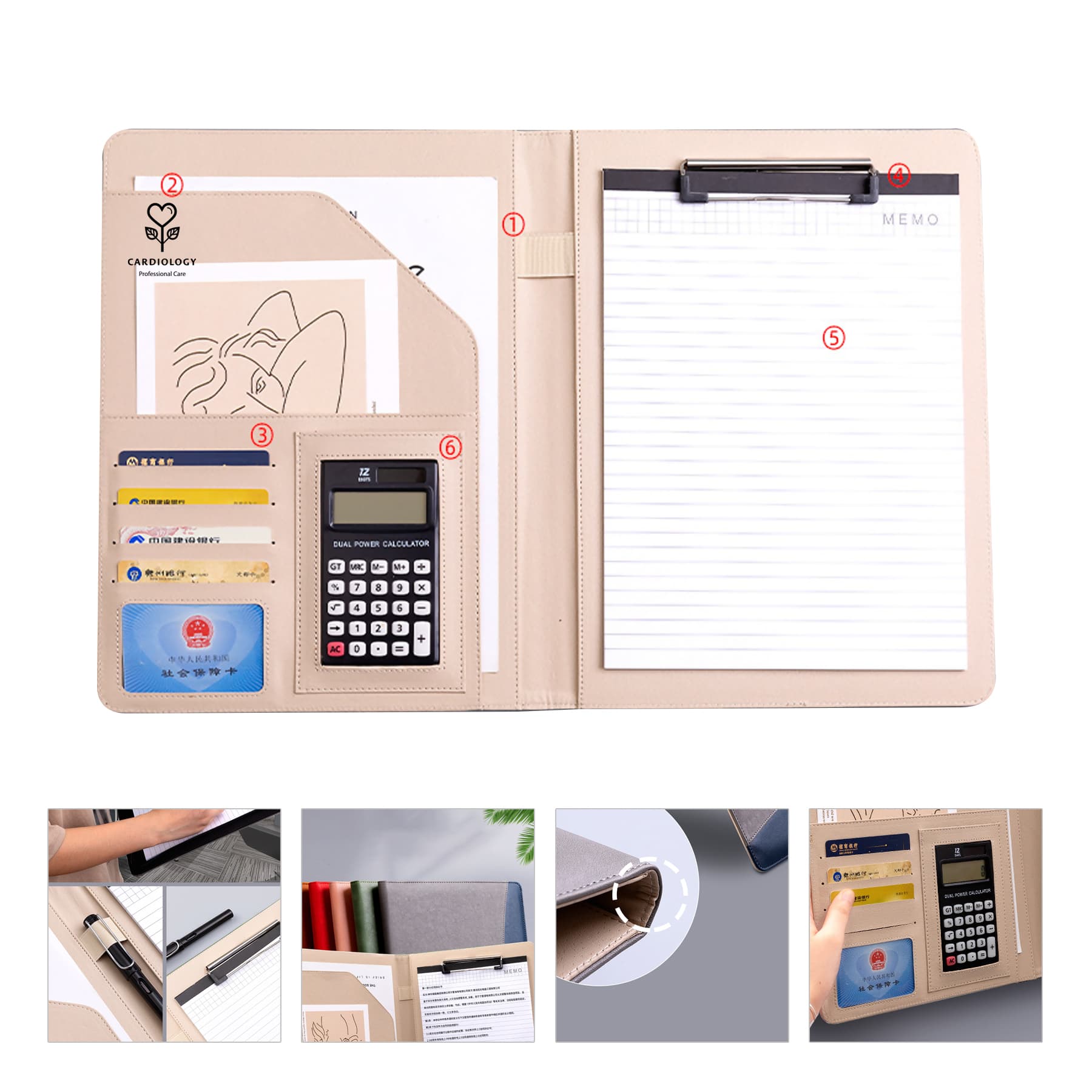 Leather Folder With Calculator