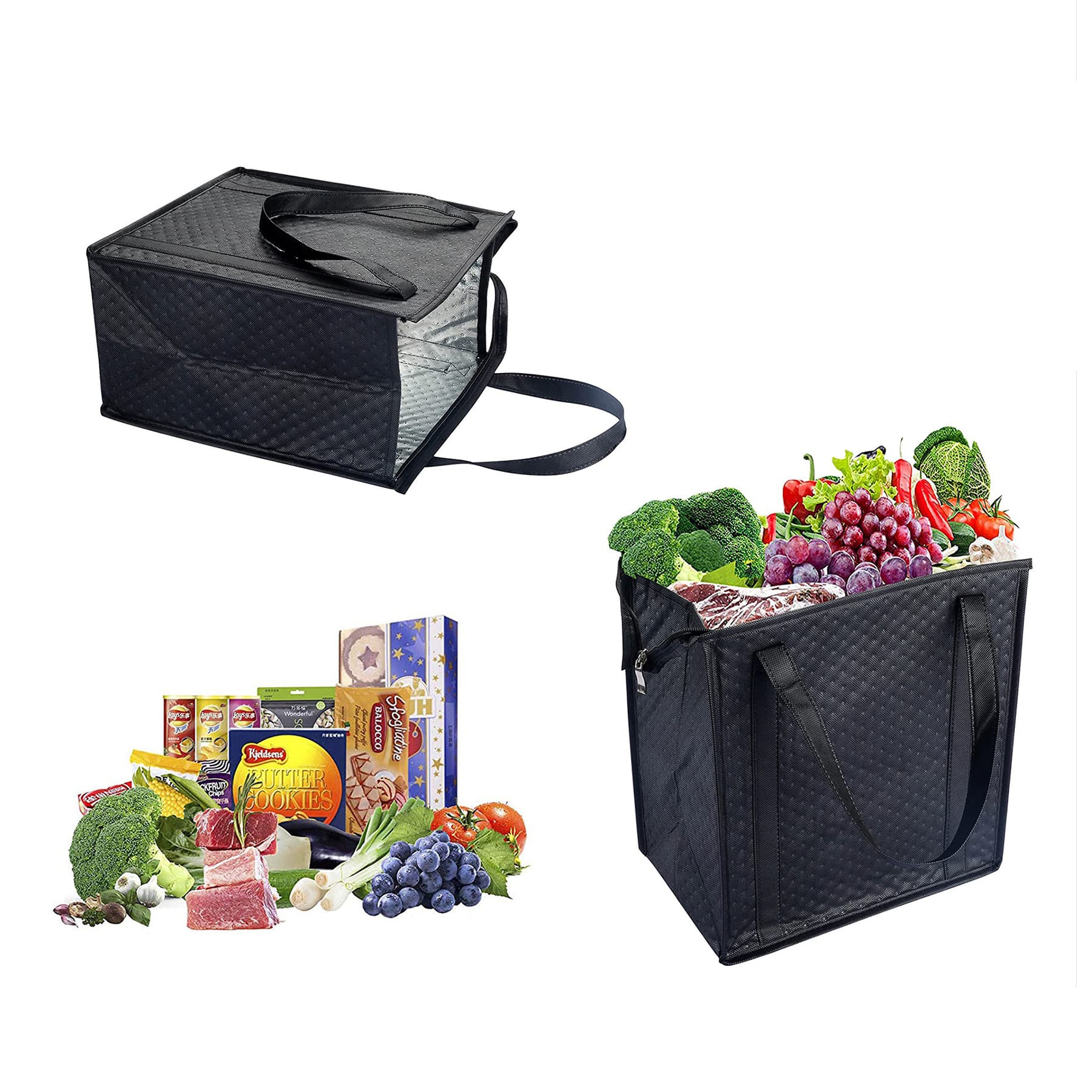 Zipper Insulated Lunch Tote Bags