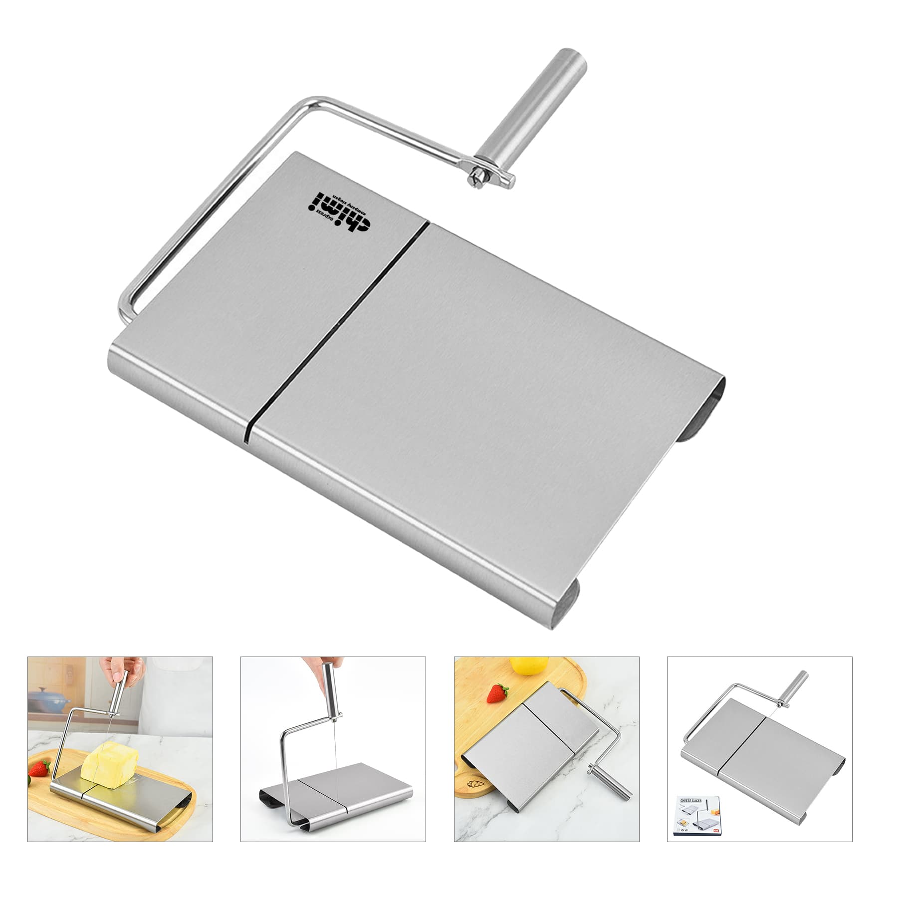 Stainless Steel Cheese Slicer Butter Cutting Board