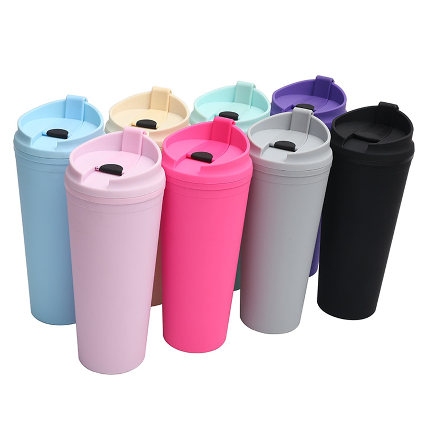 Lid Straw Skinny Sublimation Matte Coffee Tumbler