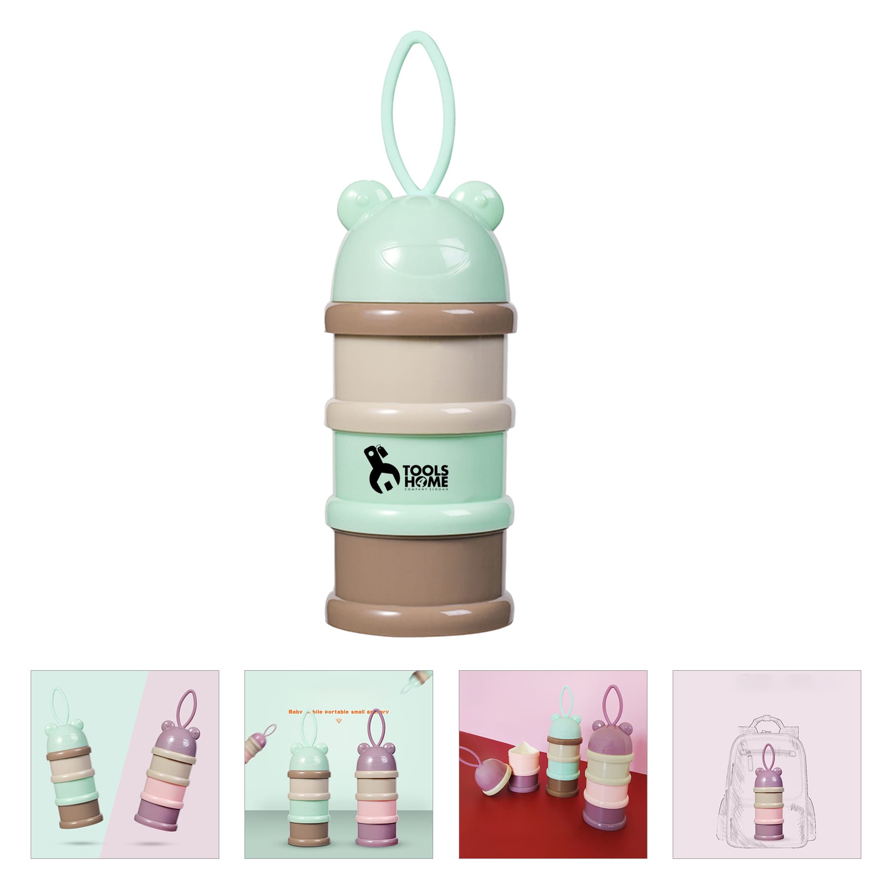 Milk Powder Dispenser Portable Container