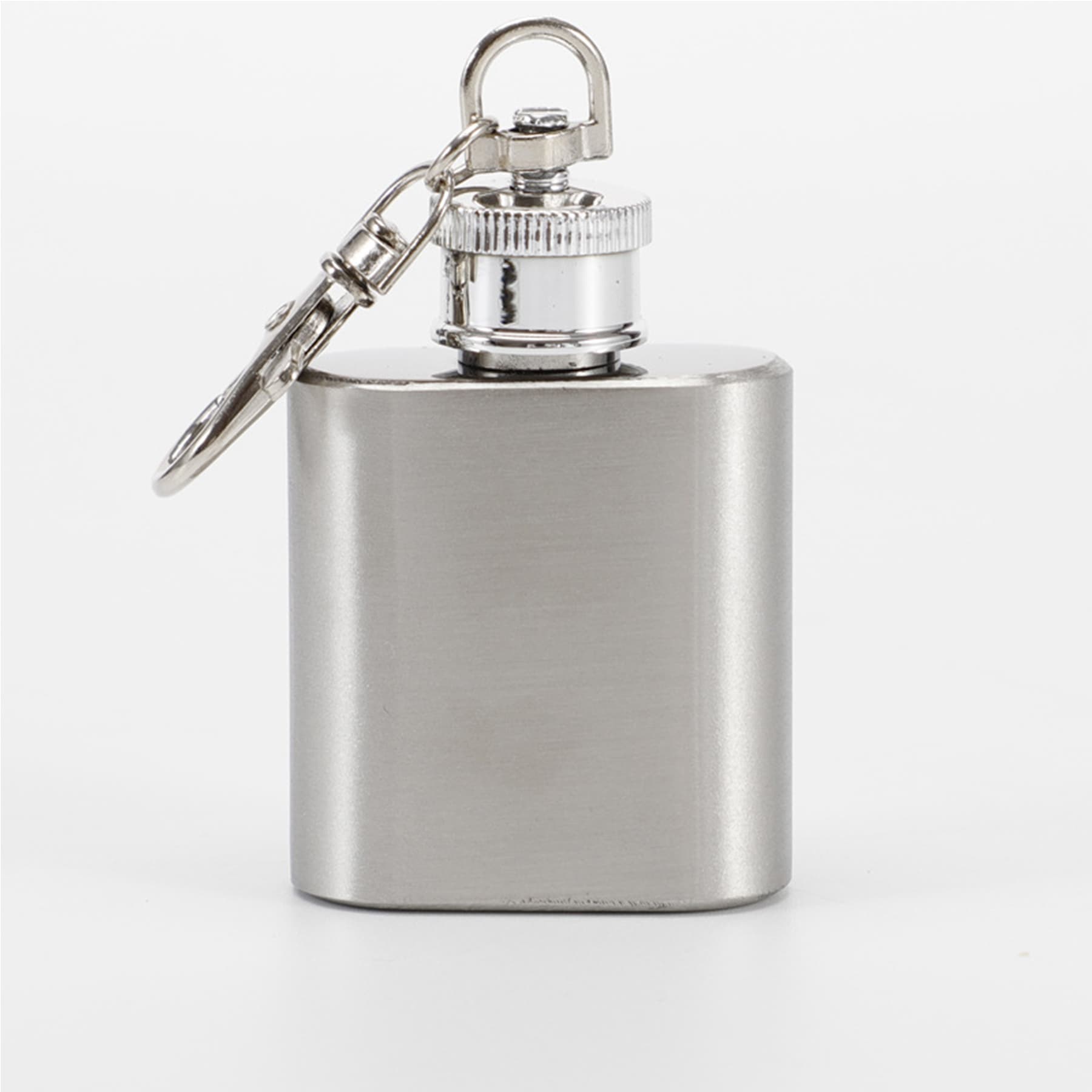 1Oz Stainless Steel Flask Bottle With Keychain