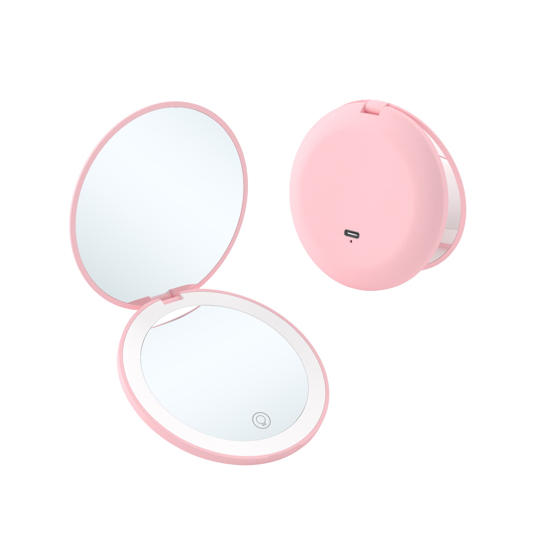 Handheld LED Makeup Mirror 2X Magnifying