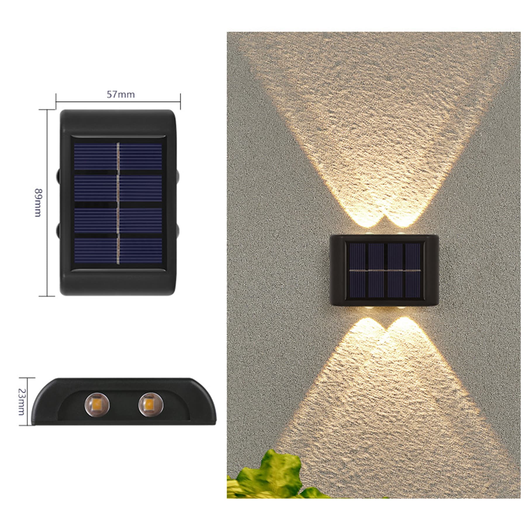 Outdoor Wall Light Up Down Lighting Atmosphere Solar