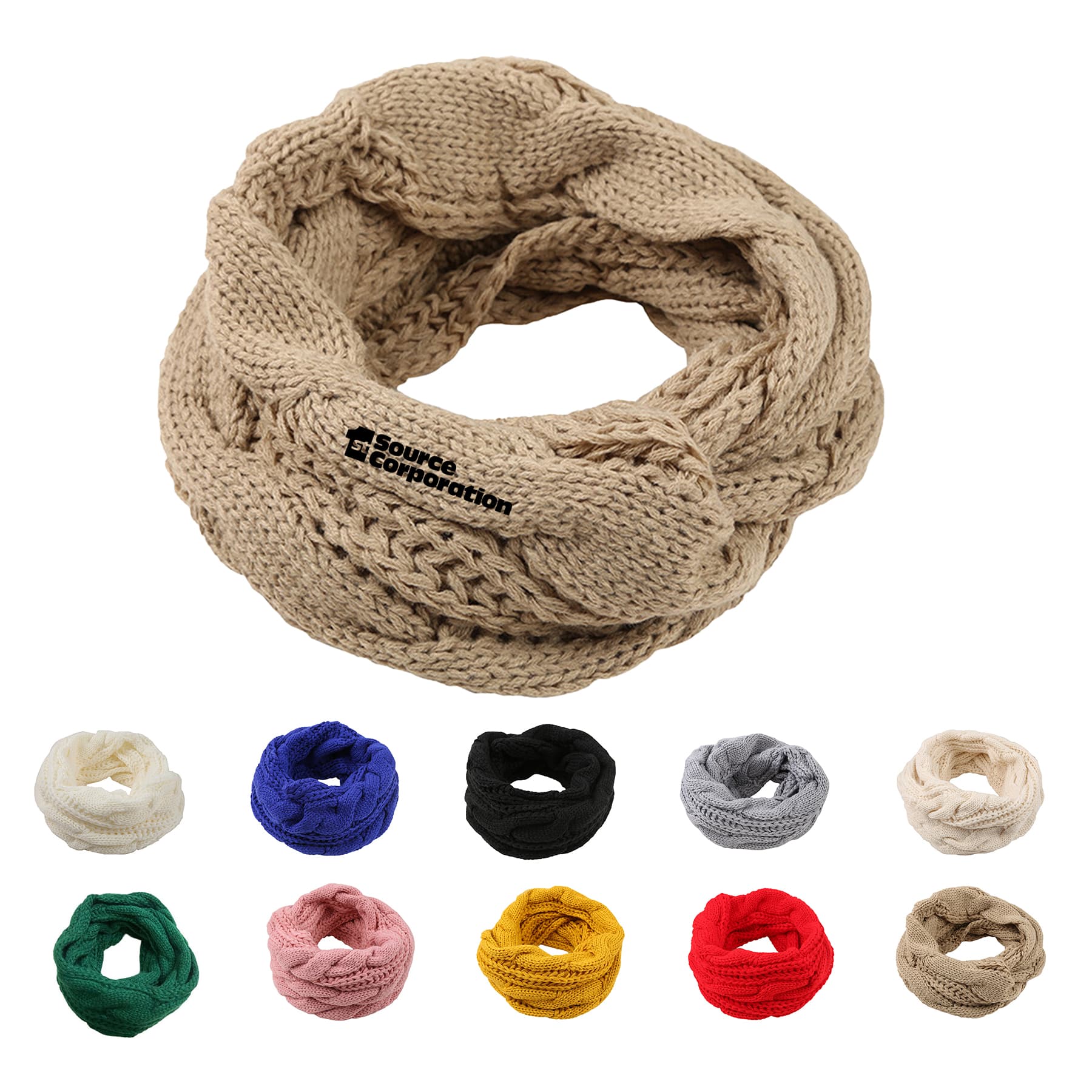 Womens Winter Warm Crochet Knitted Infinity Scarf