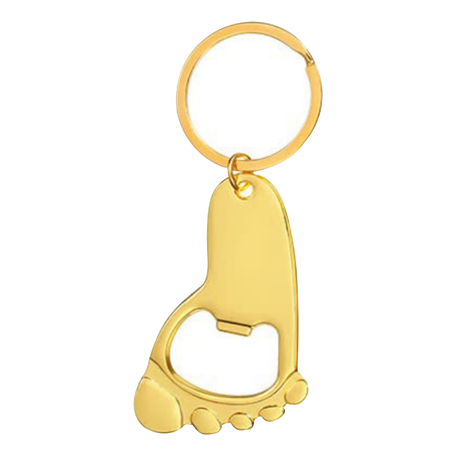 Bottle Opener With Foot Shaped Keychain