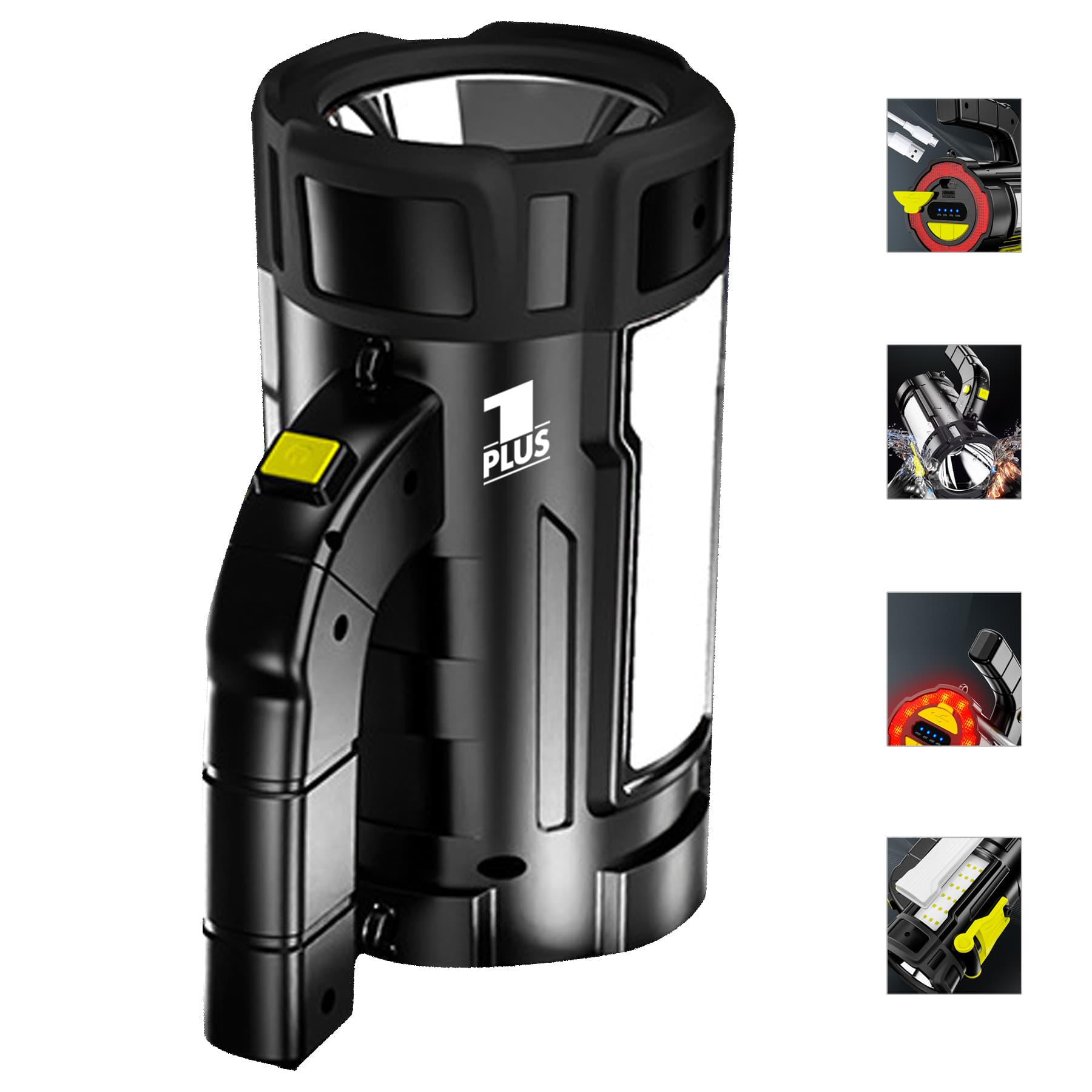 Waterproof Rotatable Handle LED Torchlight