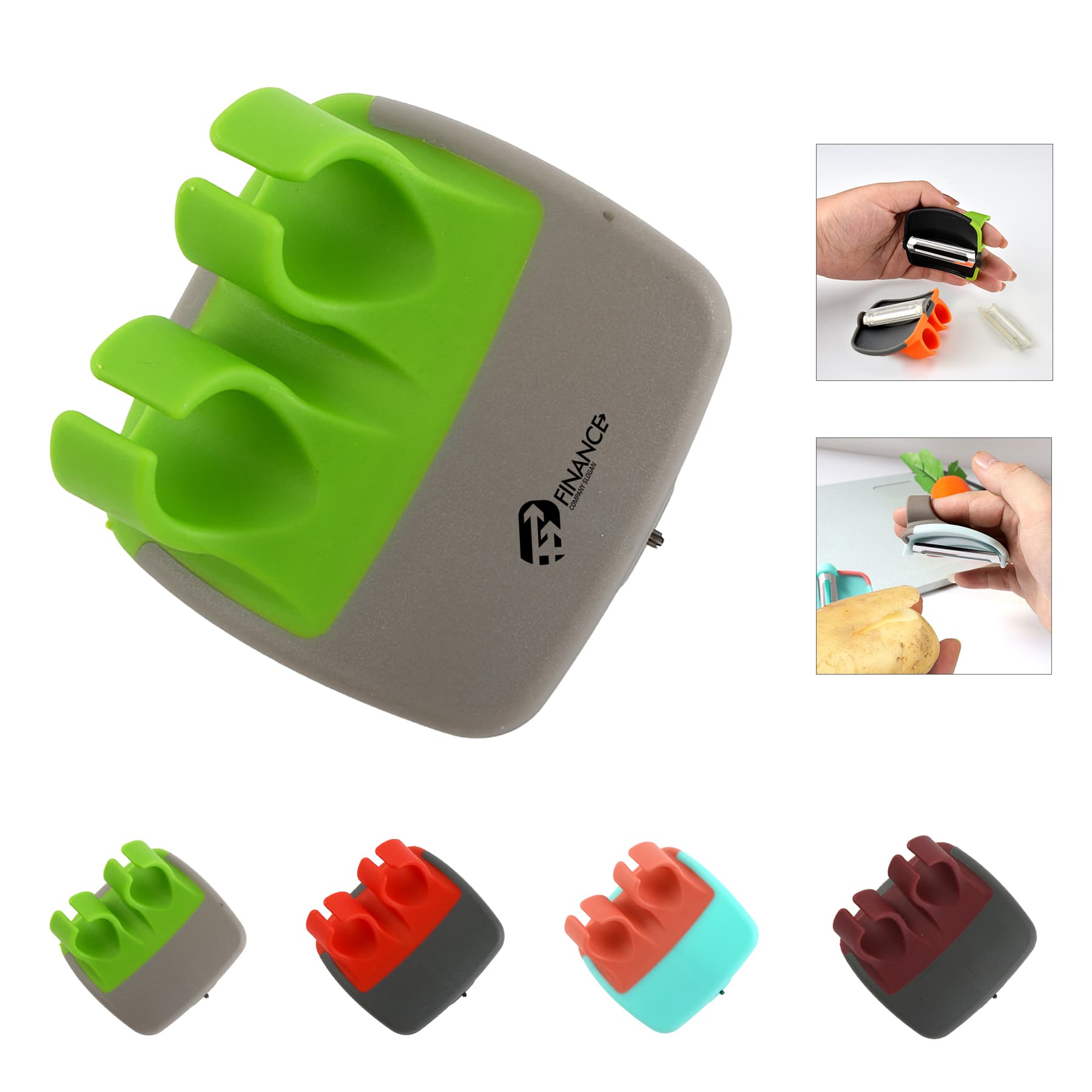 Household Plastic & Stainless Steel Finger Melon Planer Fruit Peeler