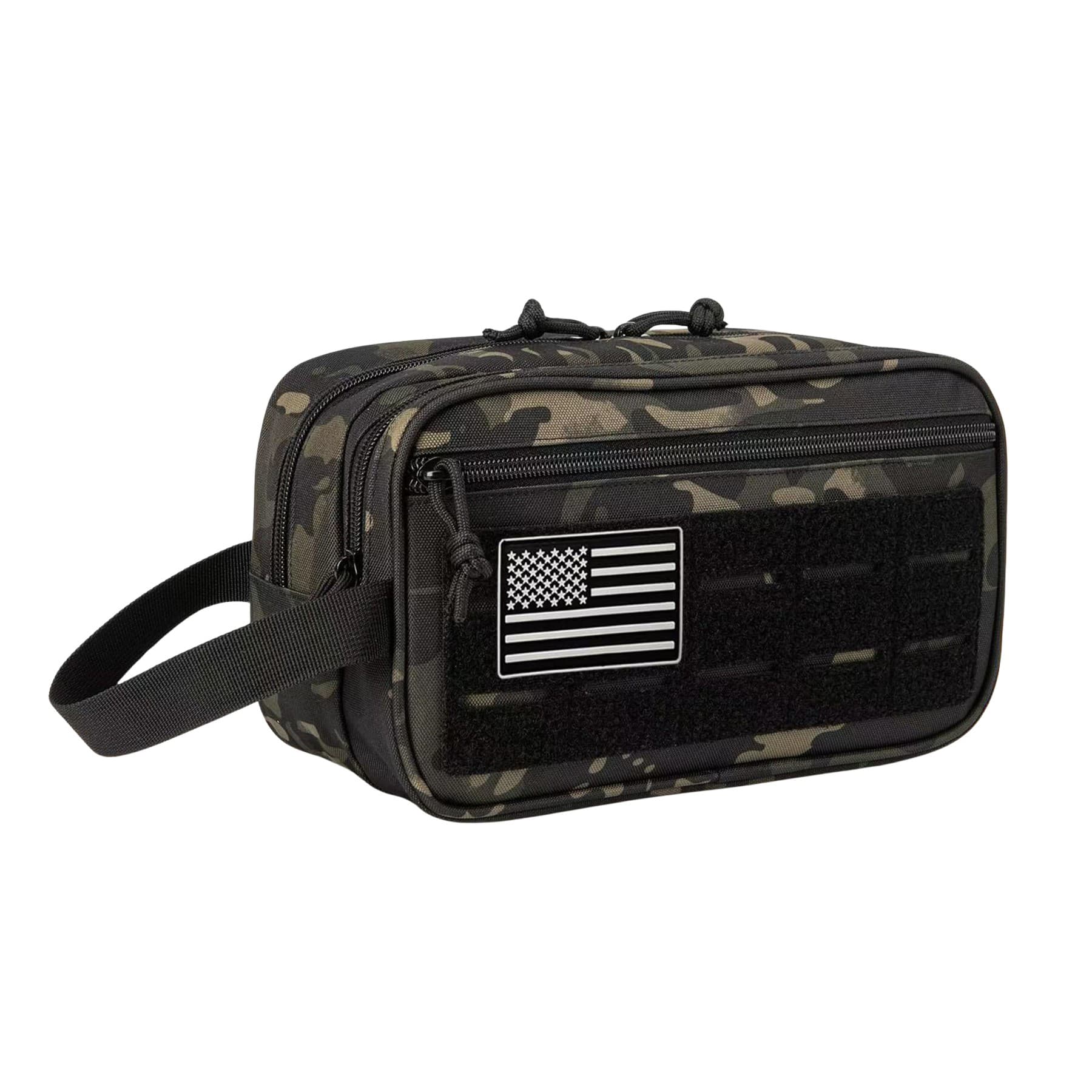 QT&QY Tactical Toiletry Bag For Men Hygiene EDC Military Tool Molle Pouch Small Dopp Kit Travel Shower Bag