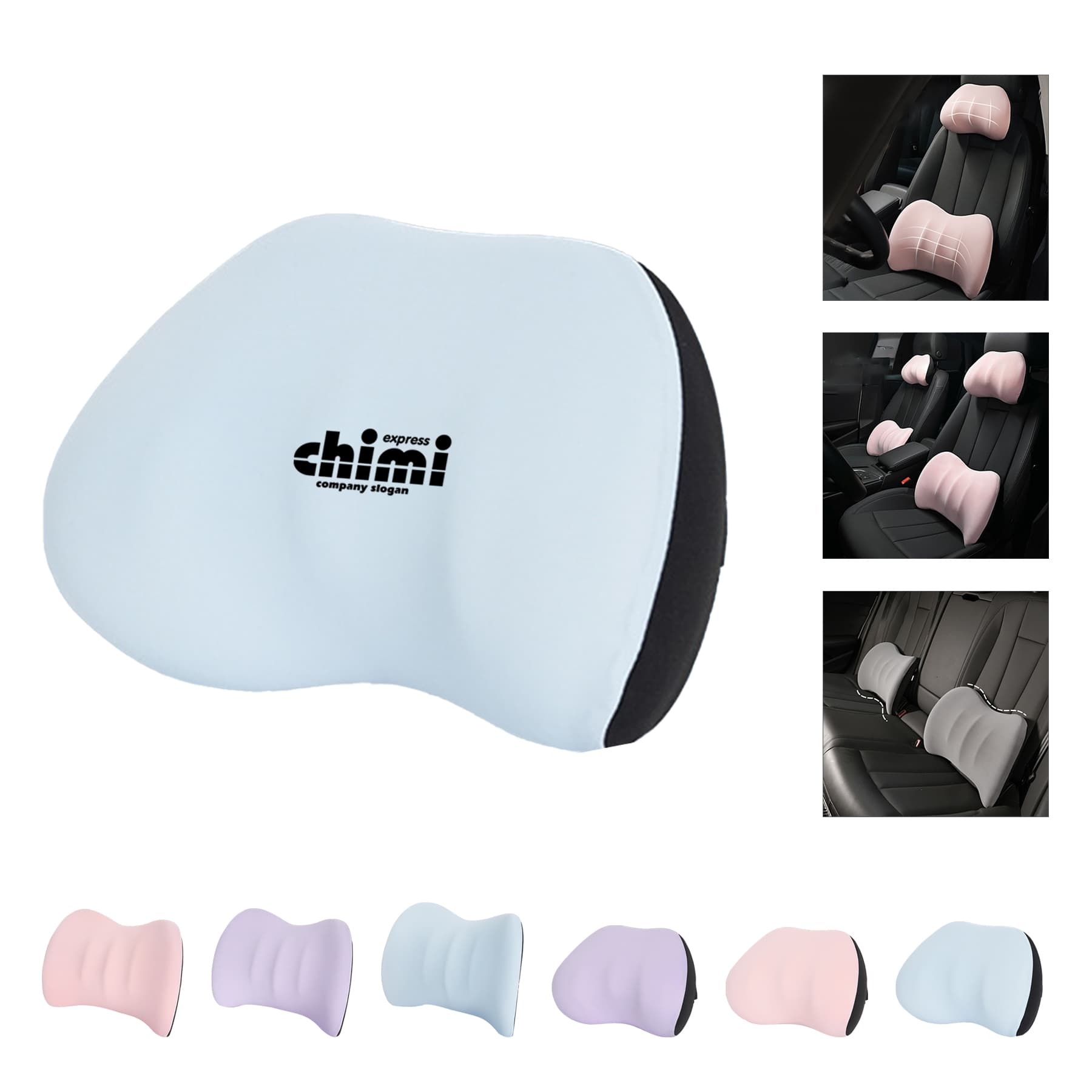 Vehicle Neck Pillow Set For Chair Car Seat