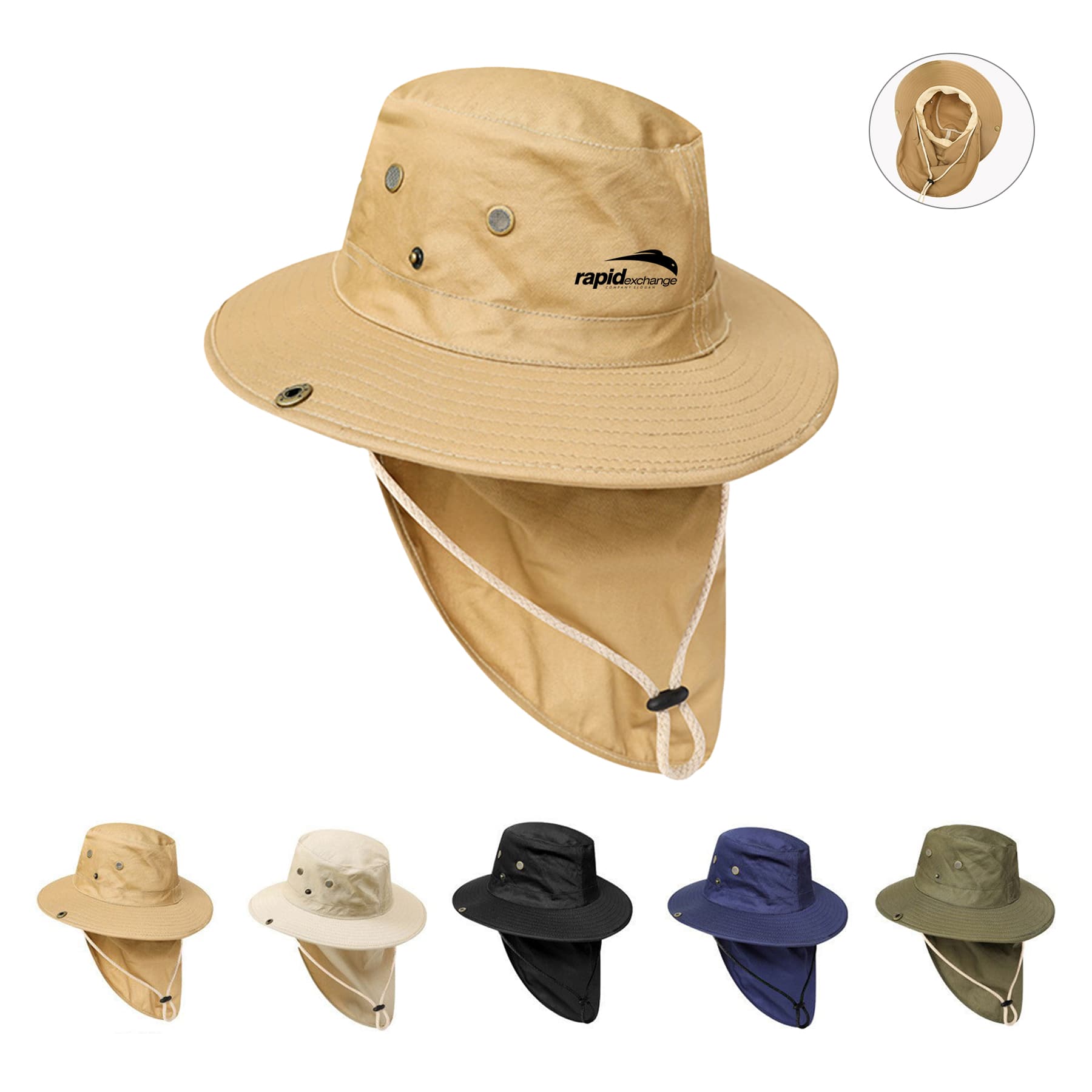 Sun Caps With Neck Flap