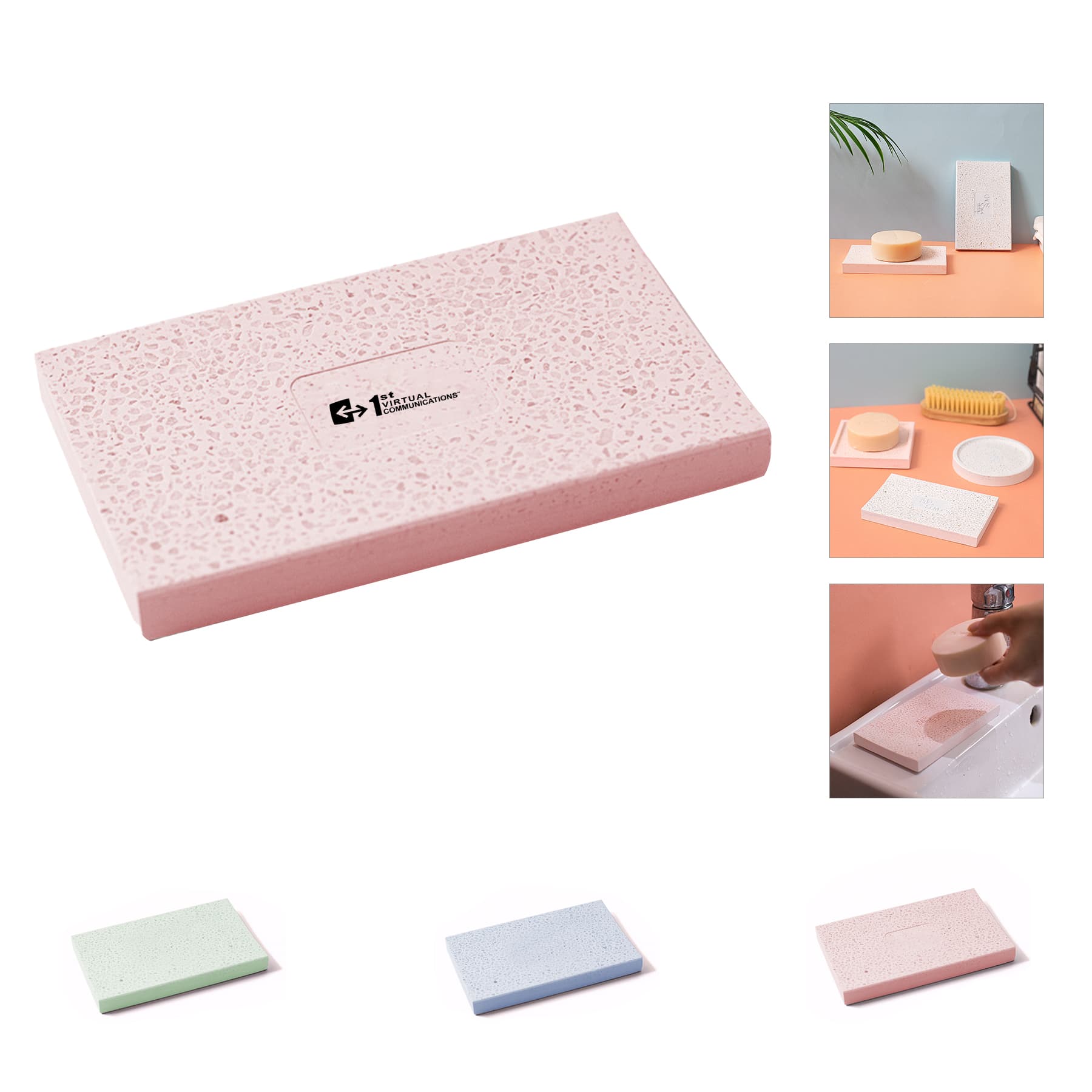 Diatomite Soap Dish With Logo
