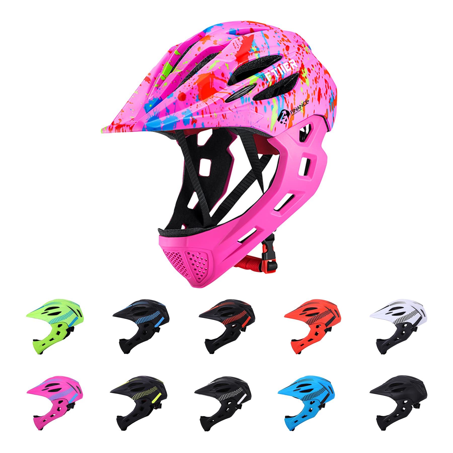 Chin Detachable Bike Helmet 3-15 Years