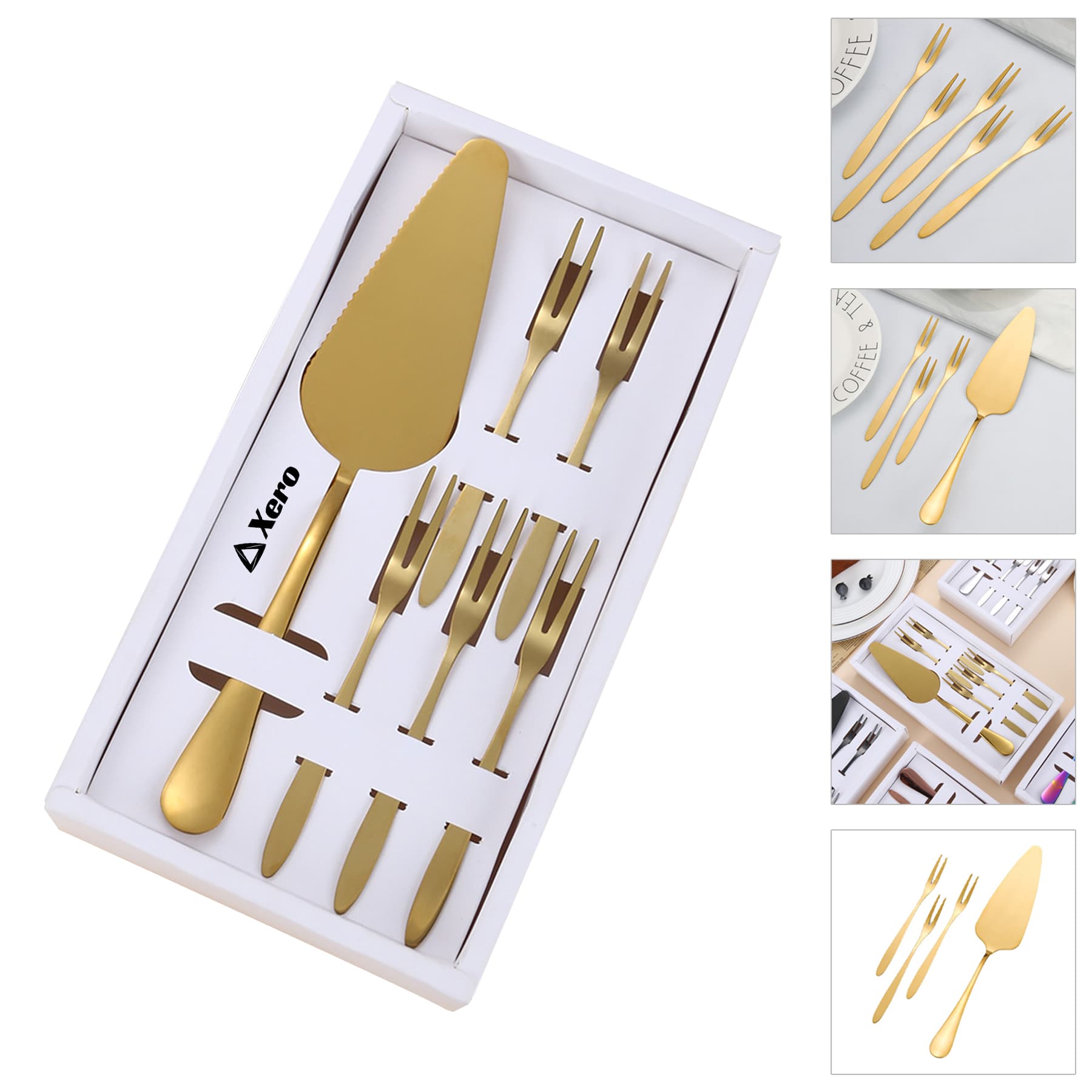 Stainless Steel Cake Knife And Fork Set