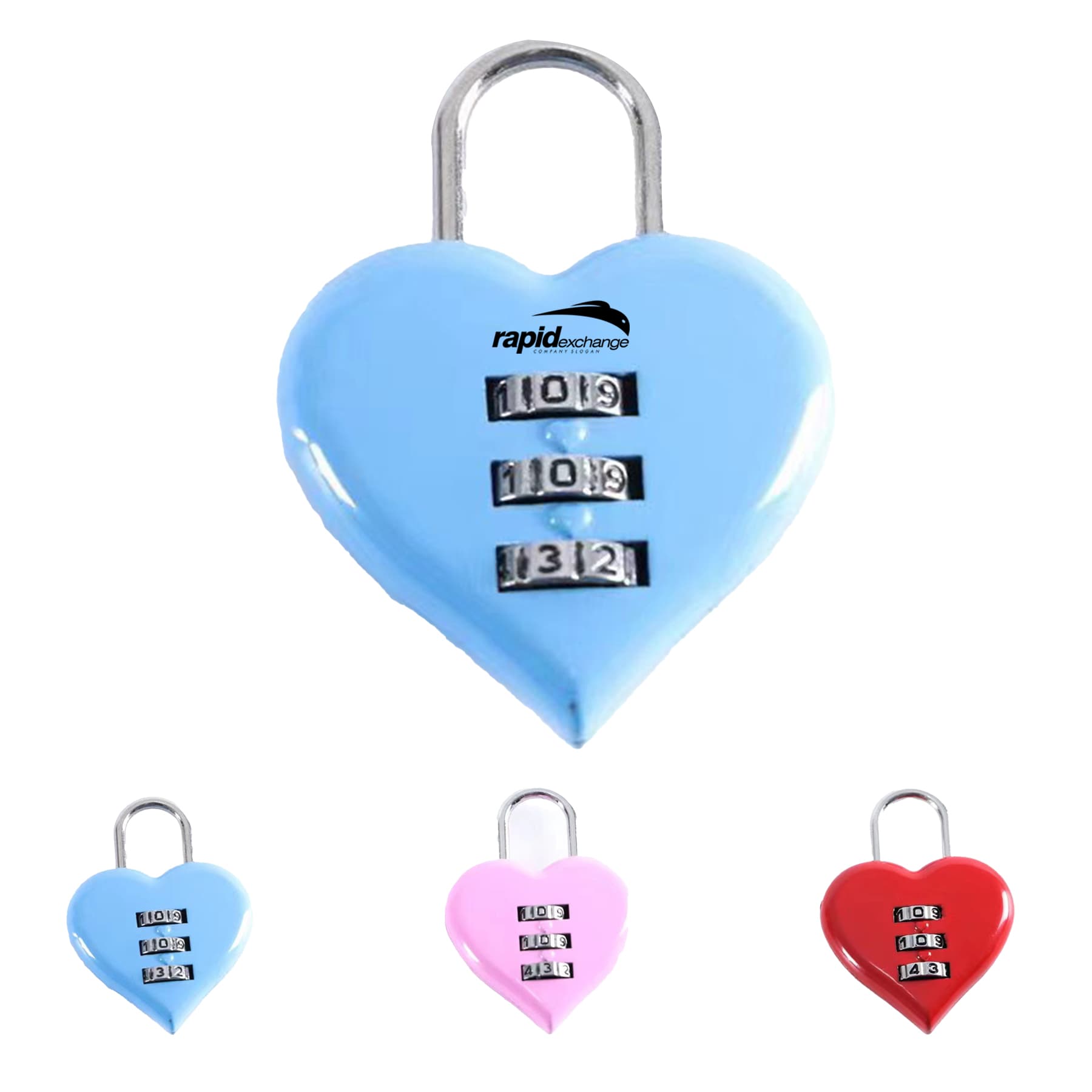 Fashionable Loving Heart Coded Lock