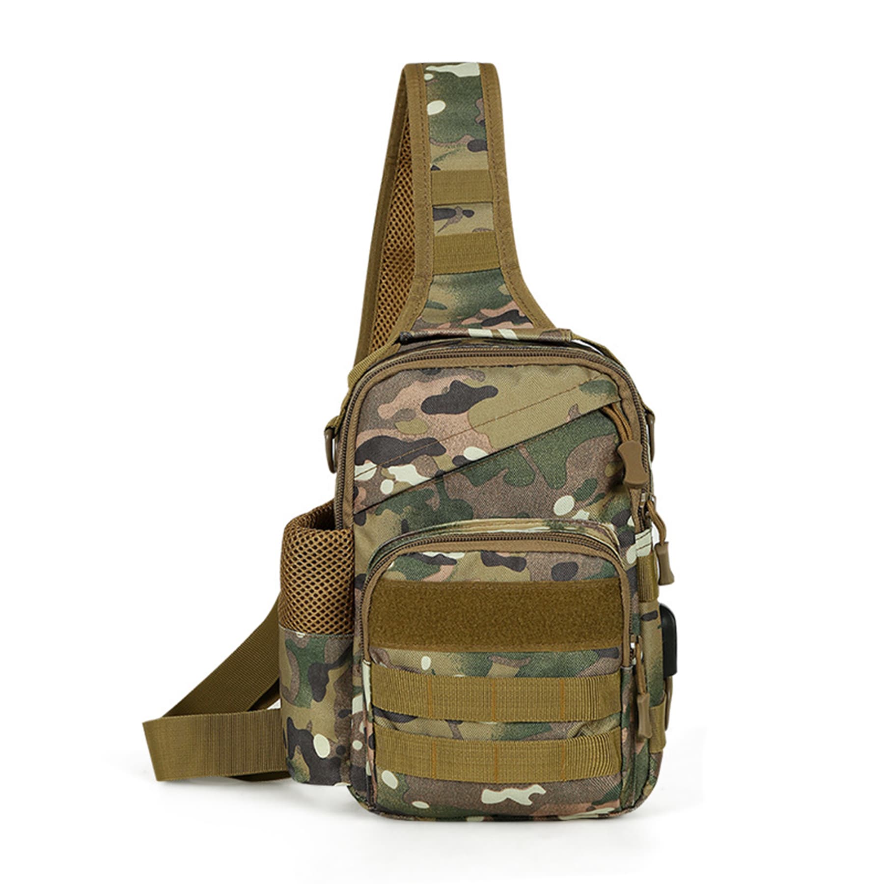 Tactical Molle Chest Bag with USB Charge Port