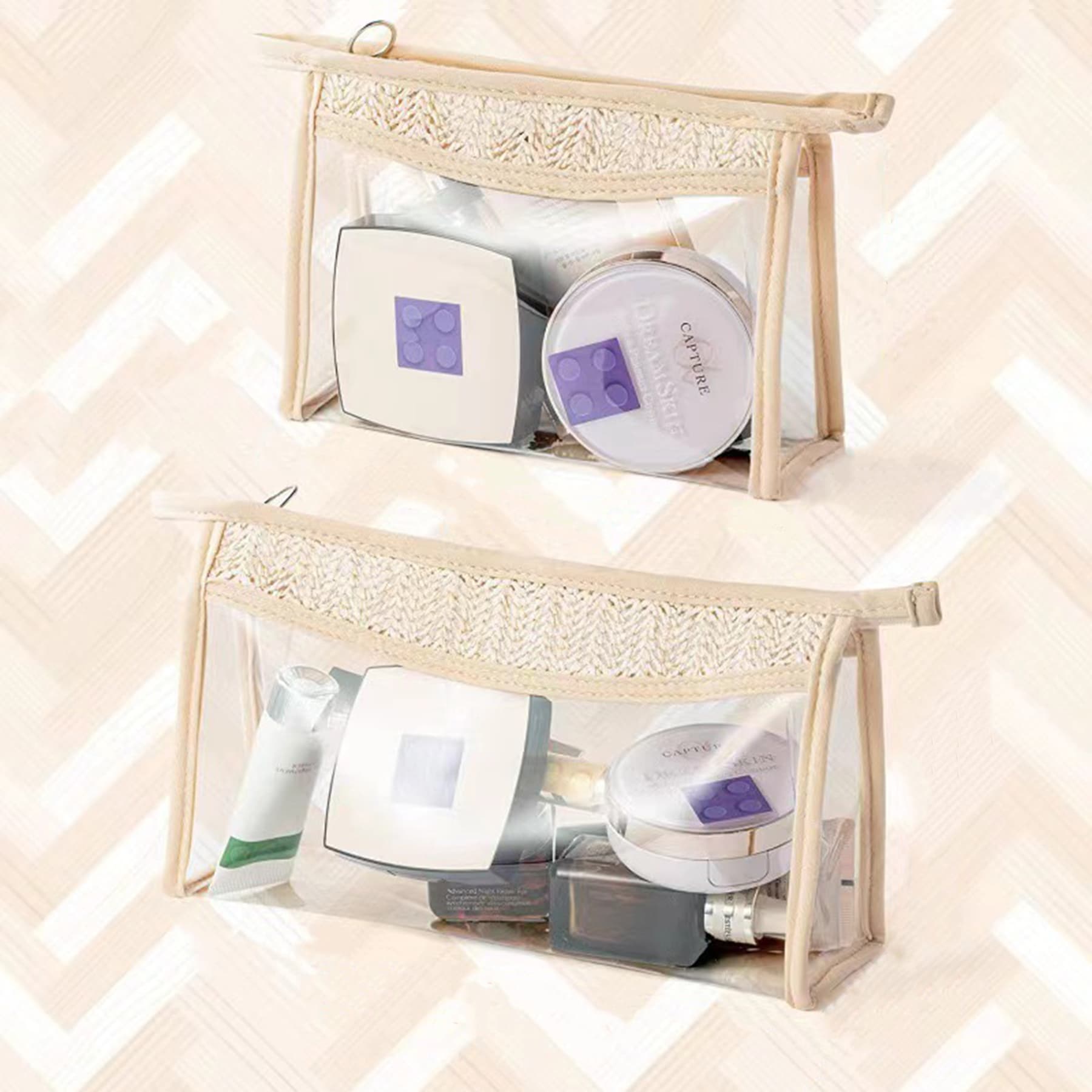 Clear Cosmetic Bag with Zipper