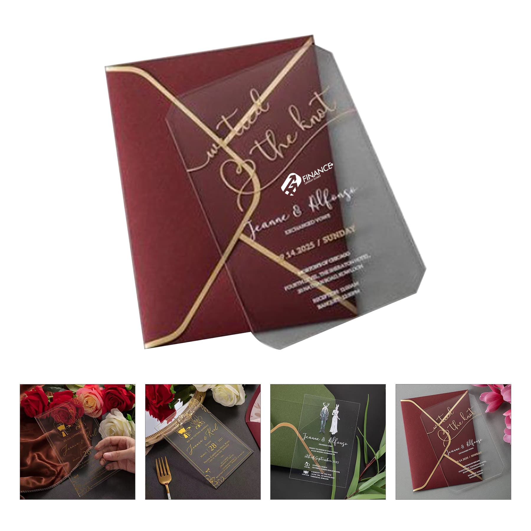 5" x 7" Clear Acrylic Invitations