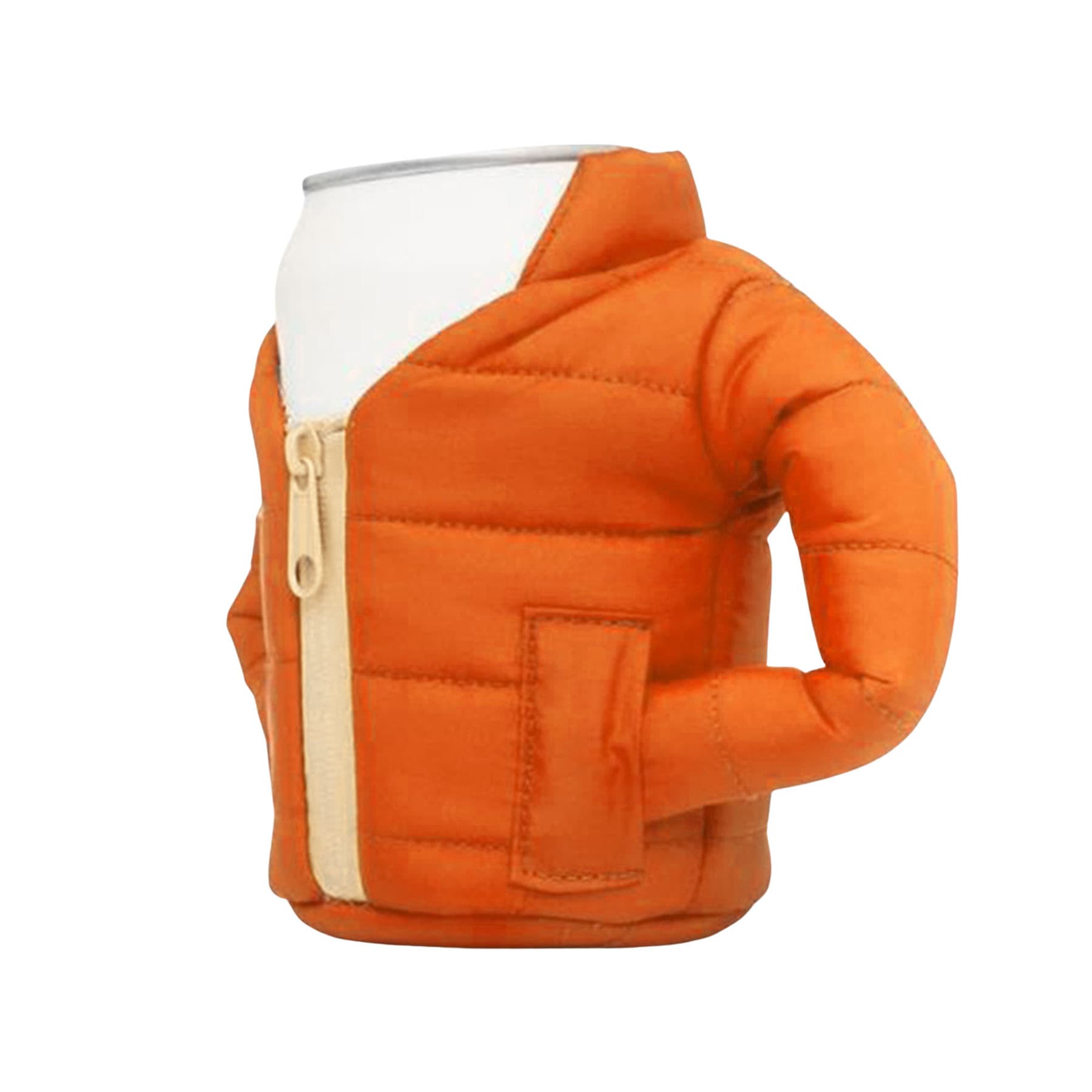 Down jacket beer mug cover