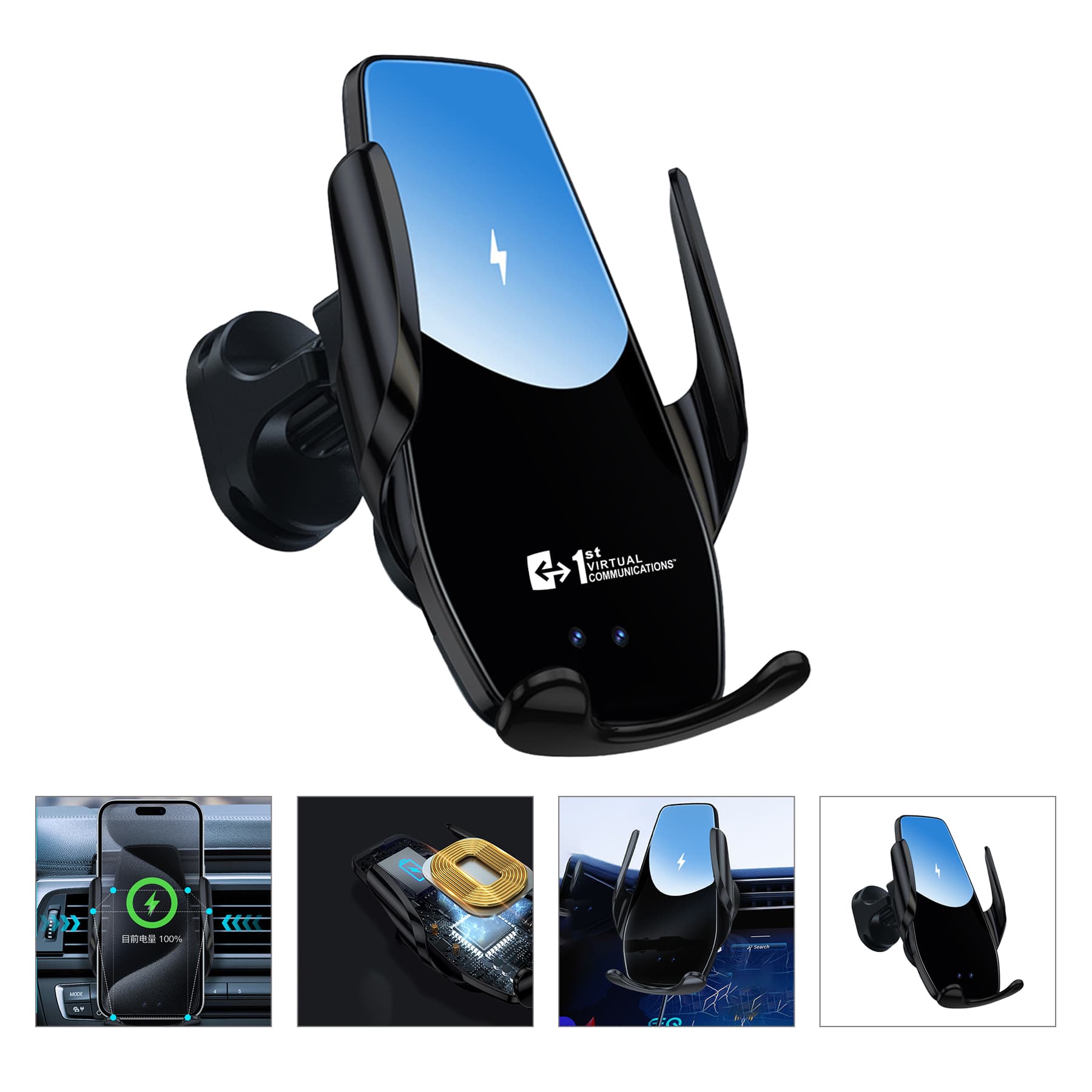 D5 Magnetic Car Wireless Mobile Phone Charger Bracket