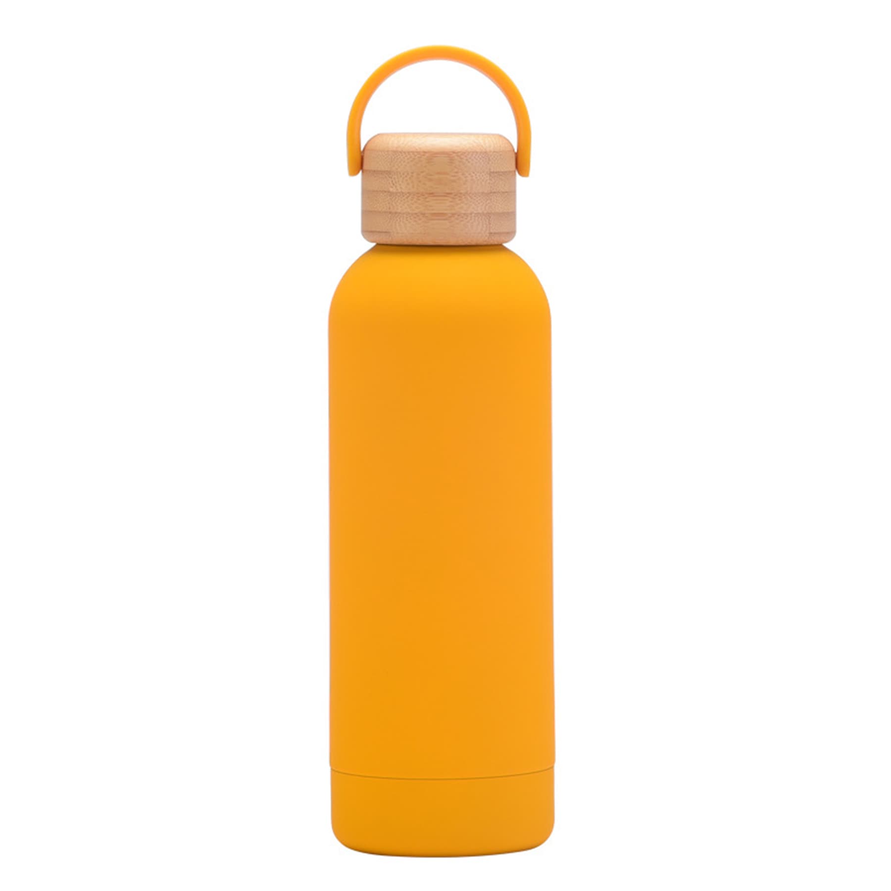 Stainless Steel Insulated Bottle with Bamboo Lid and Handle