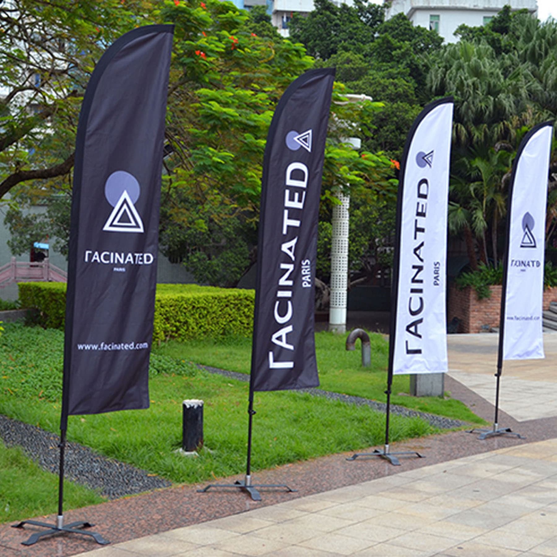 9' Full Color Single Sided Graphic Beach Flag