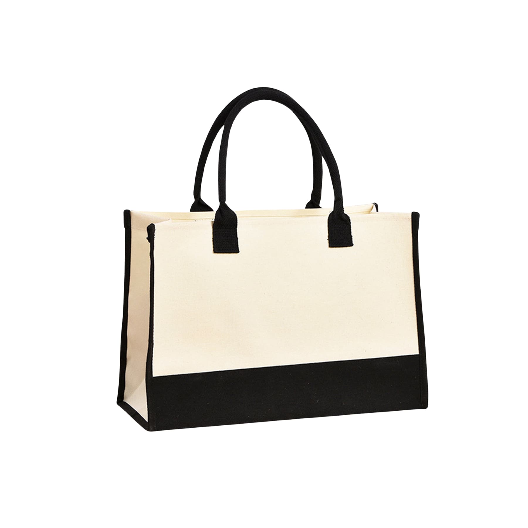 Jute tote bag with straps and pockets