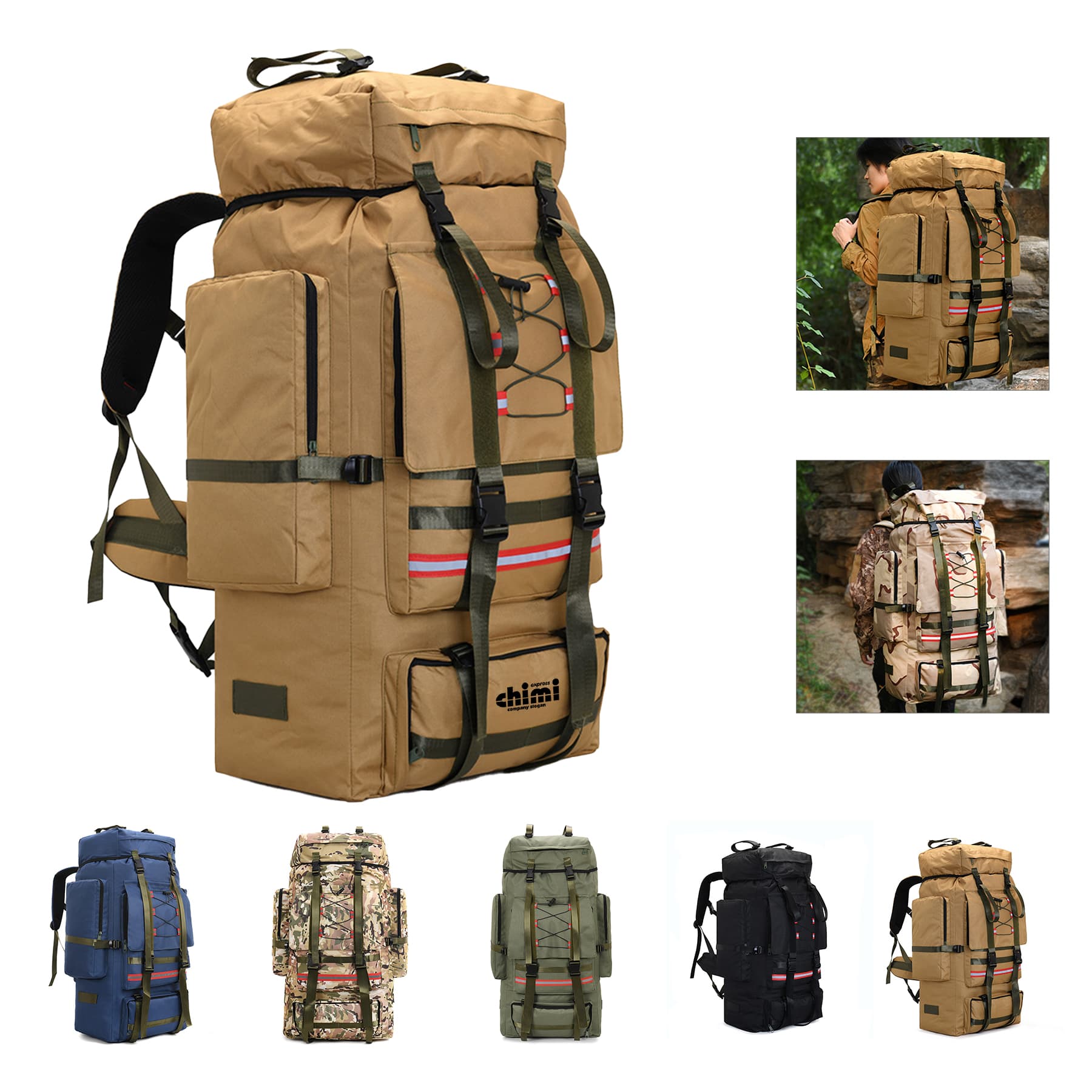 130L Tactical Mountaineering Backpack Camping Travel Pack