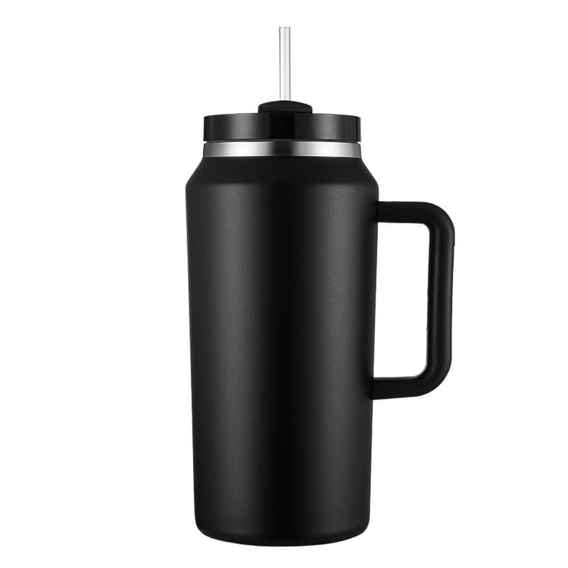 64Oz Stainless Steel Insulated Coffee Travel Straw Mug Cup