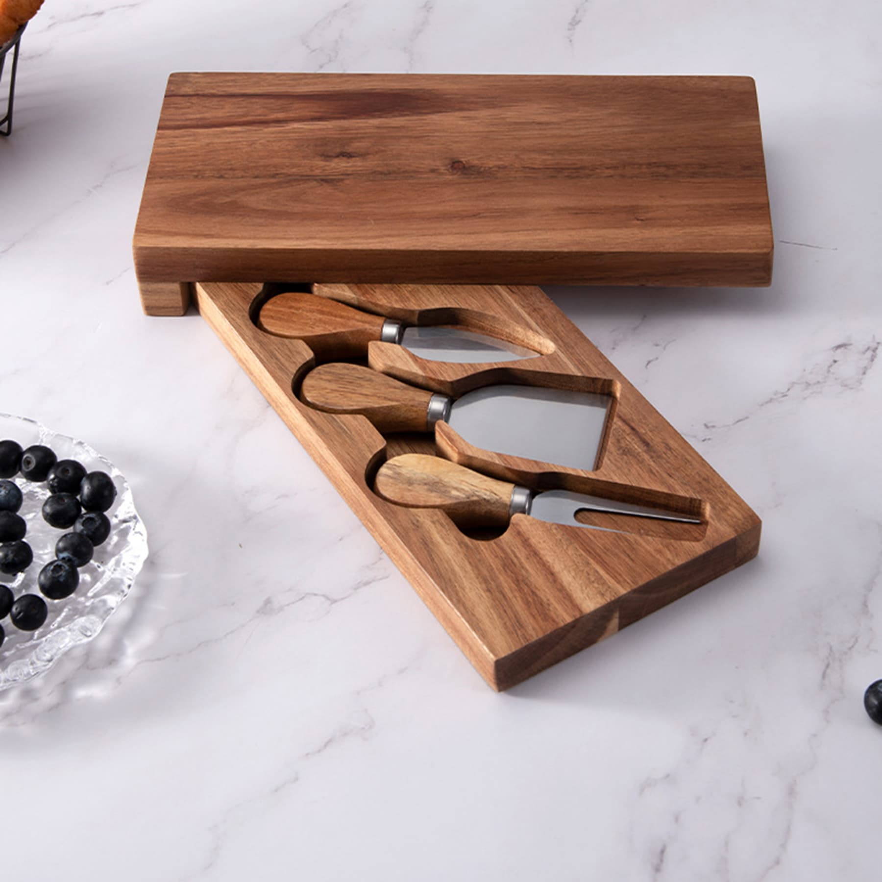 Cheese Board Set w/3-Piece Knife