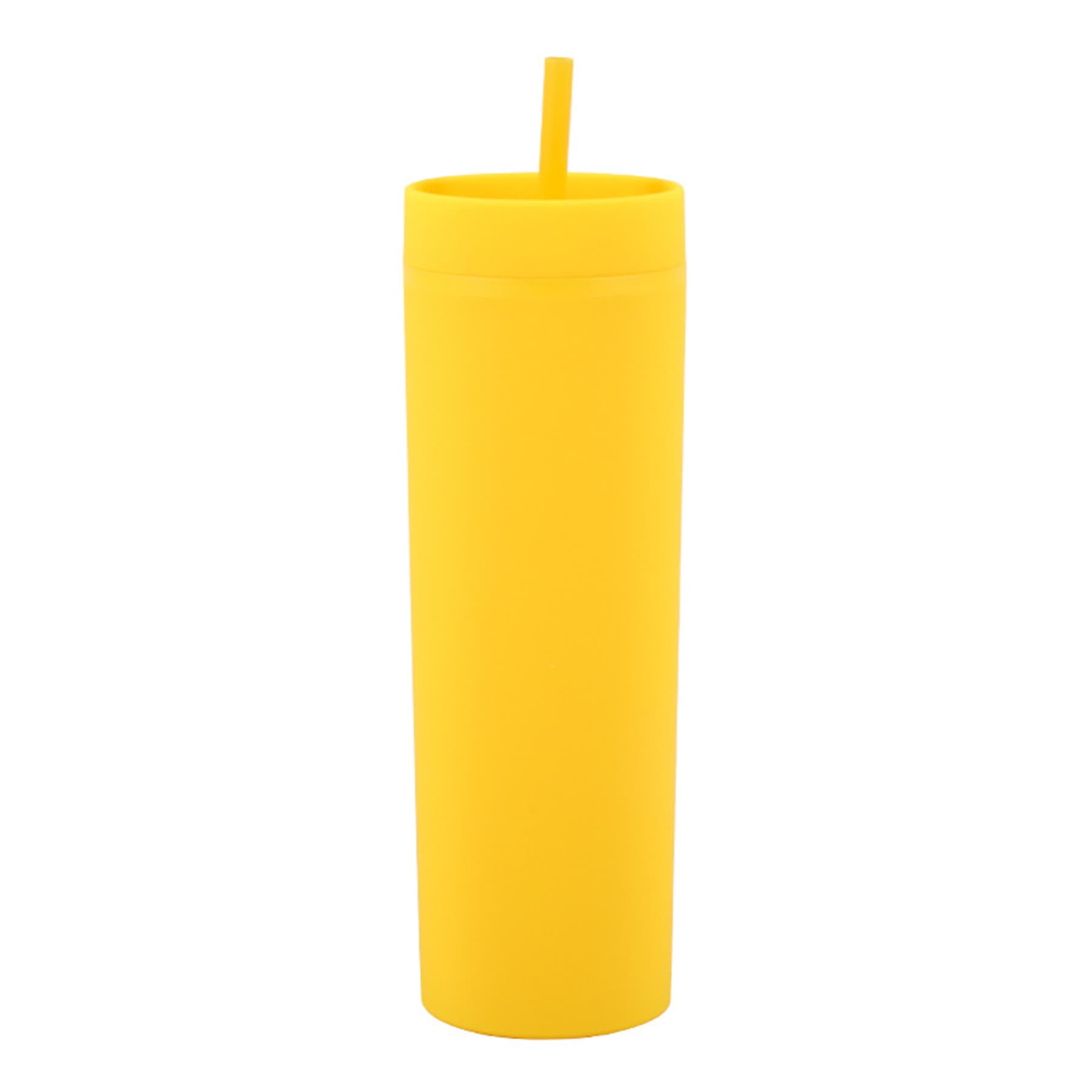 16oz double wall plastic straw cup