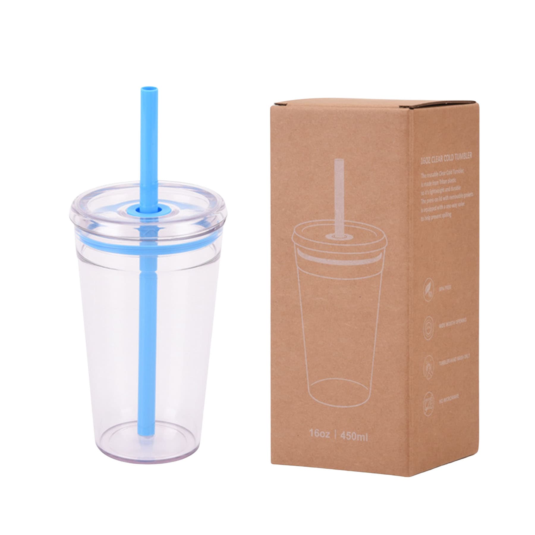 2025 New 450ml Tritan Straw Cup