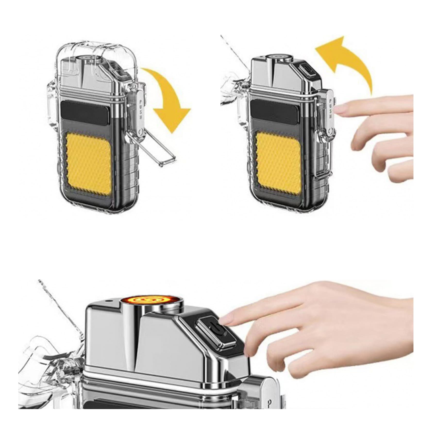 Multifunctional keychain light lighter