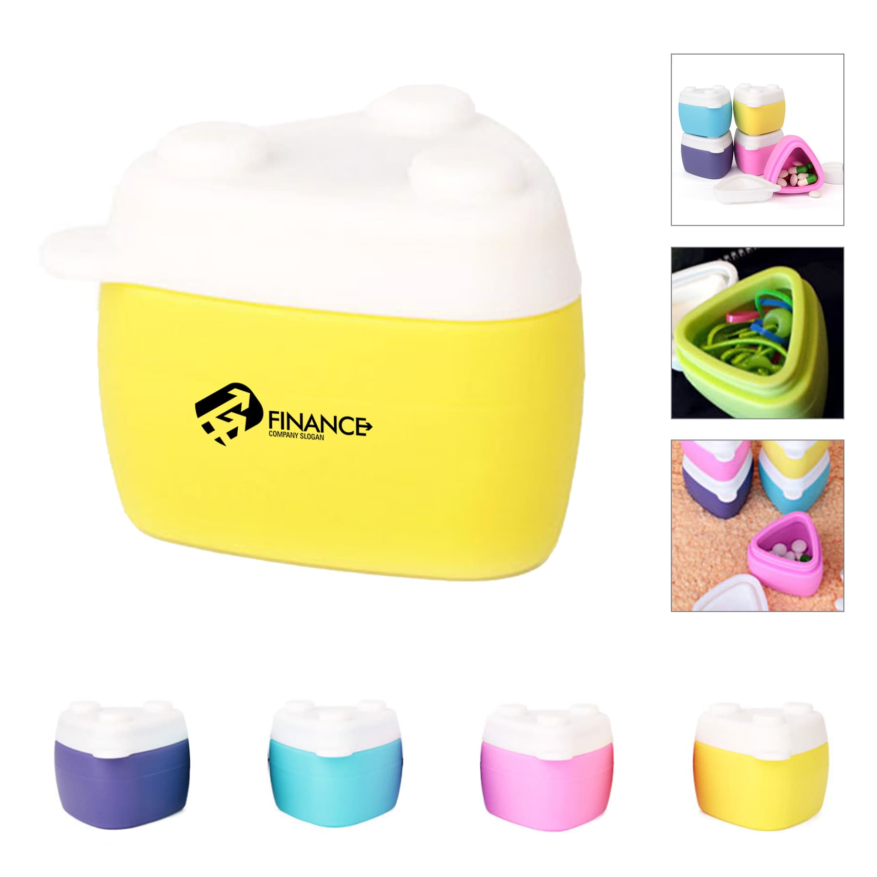 Silicone Travel Pill Organizer Jar & Jewelry Container