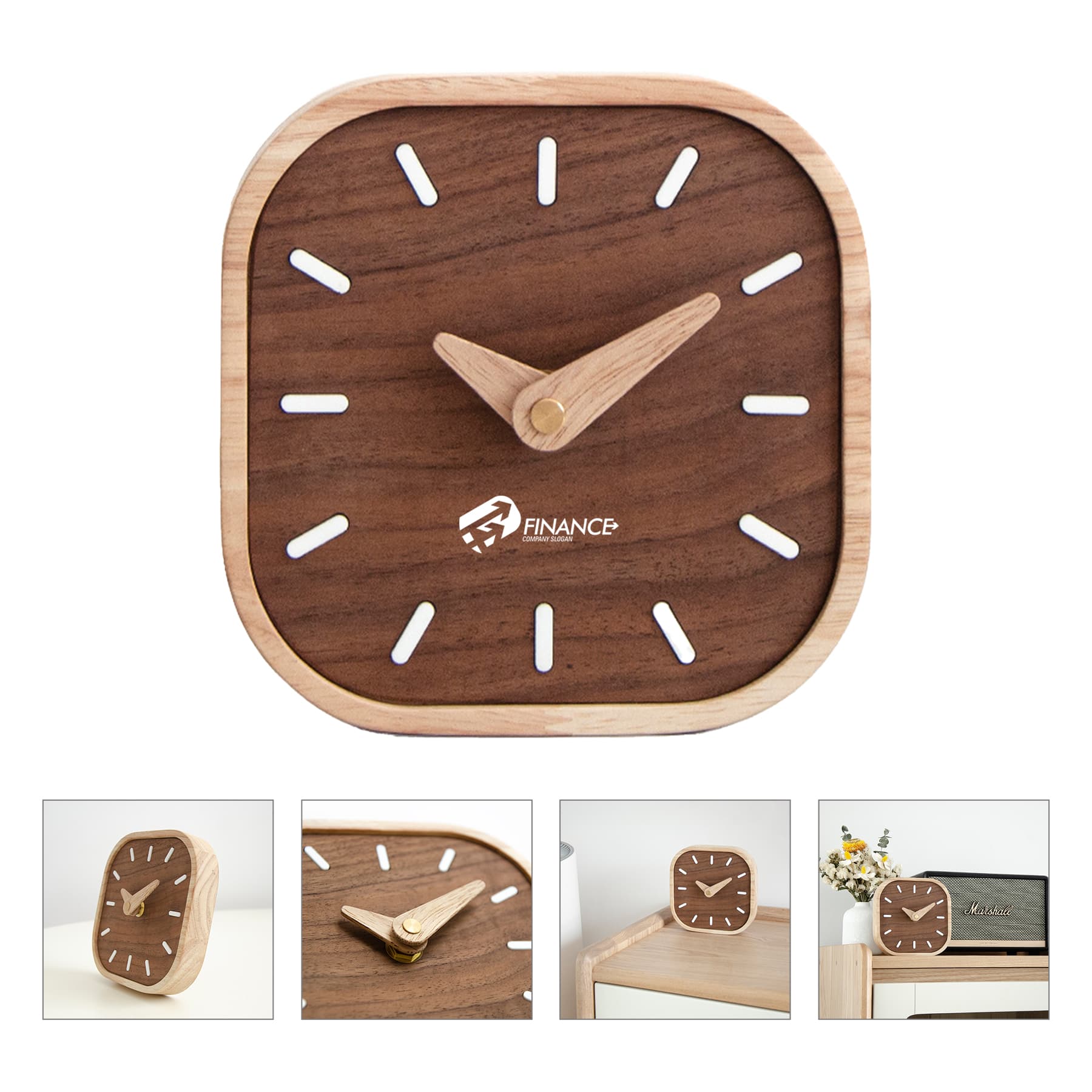 Black Walnut Wood Clock