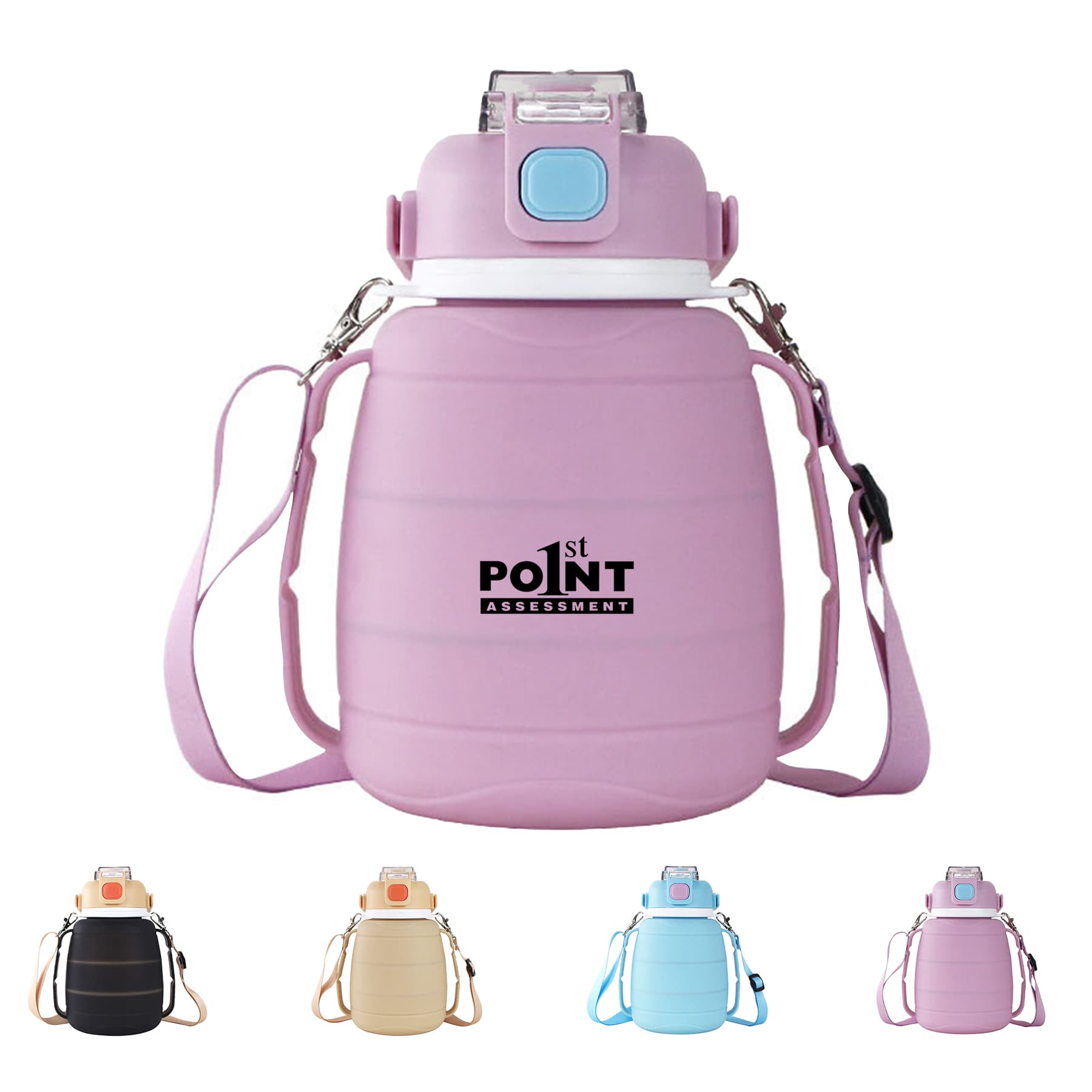 1.25L Silicone Sports Water Bottle