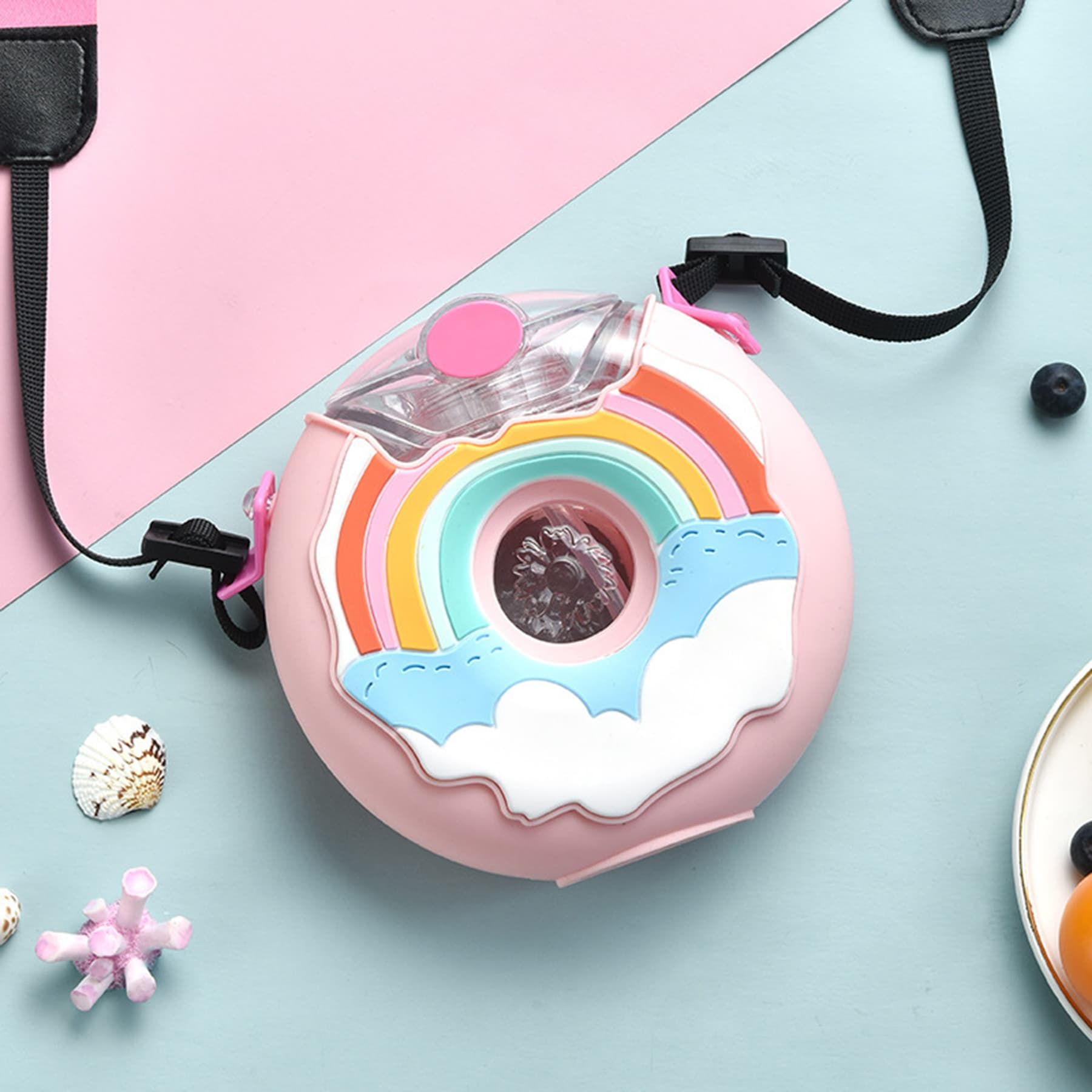 Pink Donut Gym Water Bottle