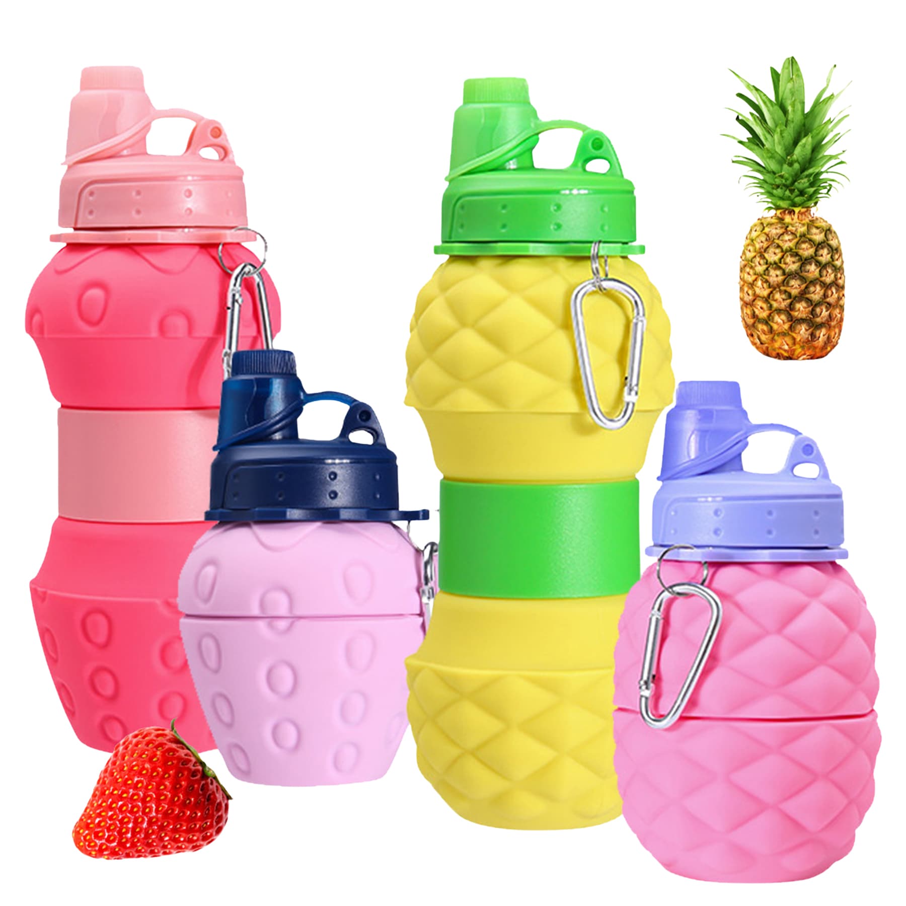 Pineapple Strawberry Folding Silicone Cup