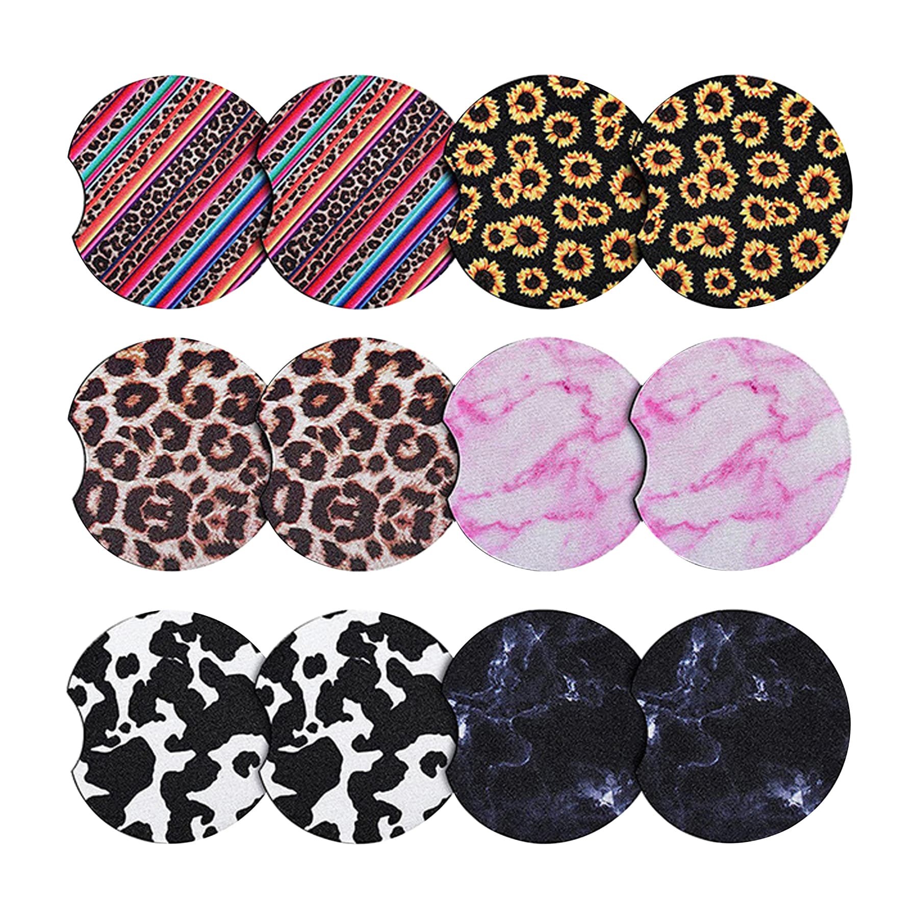 Neoprene Car Coffee Cup Insulation Coaster w/Full Color