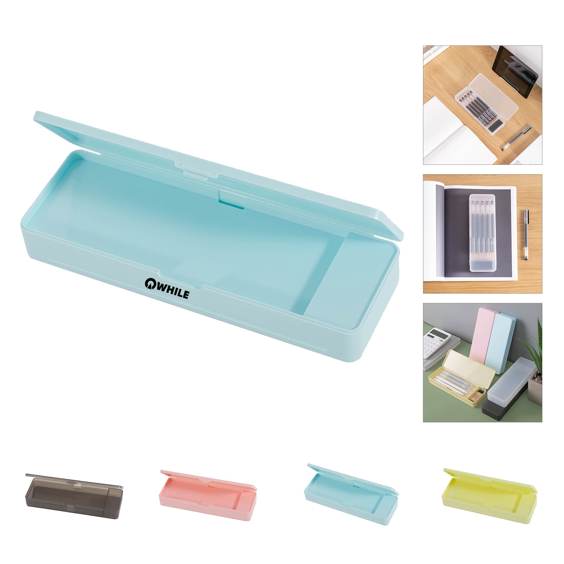 Double-deck Frosted Translucent Pen Case
