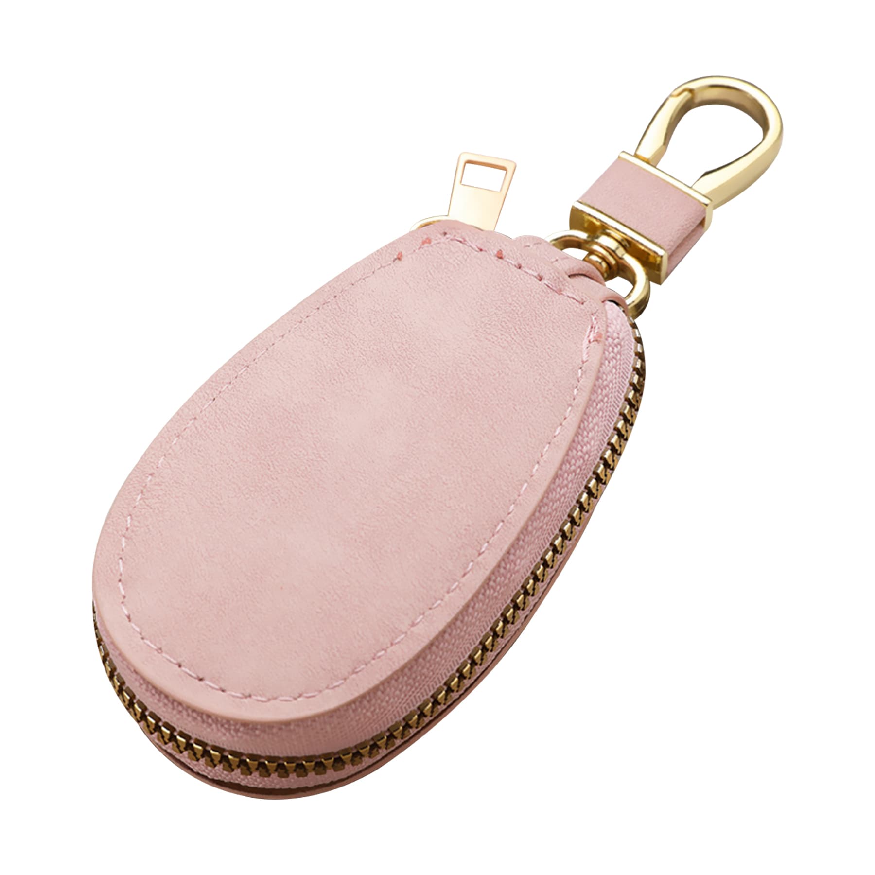 Leather Car Key Fob Wallet With Keychain